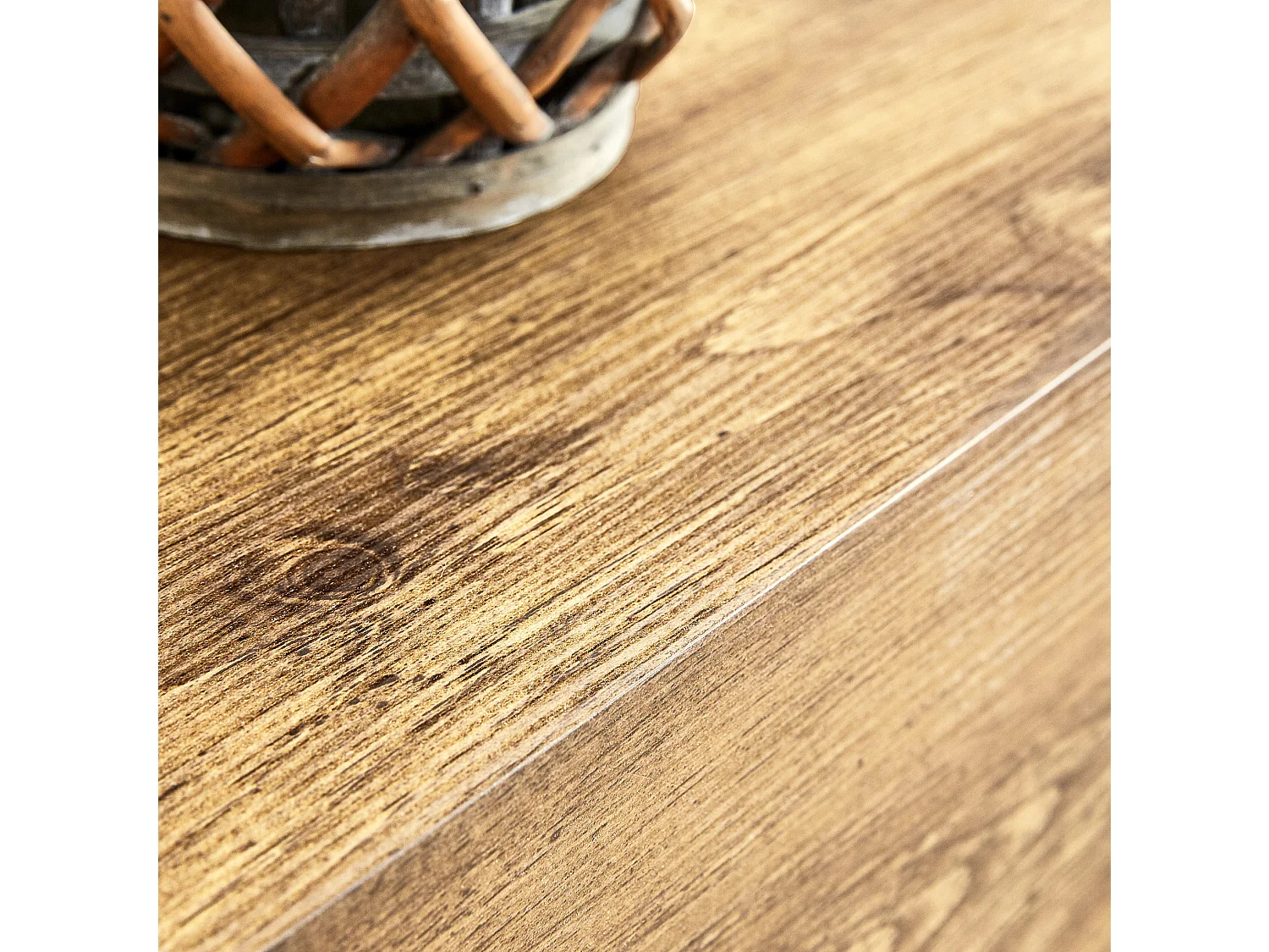 Table basse rectangulaire 90x50x30 cm - Bois foncé