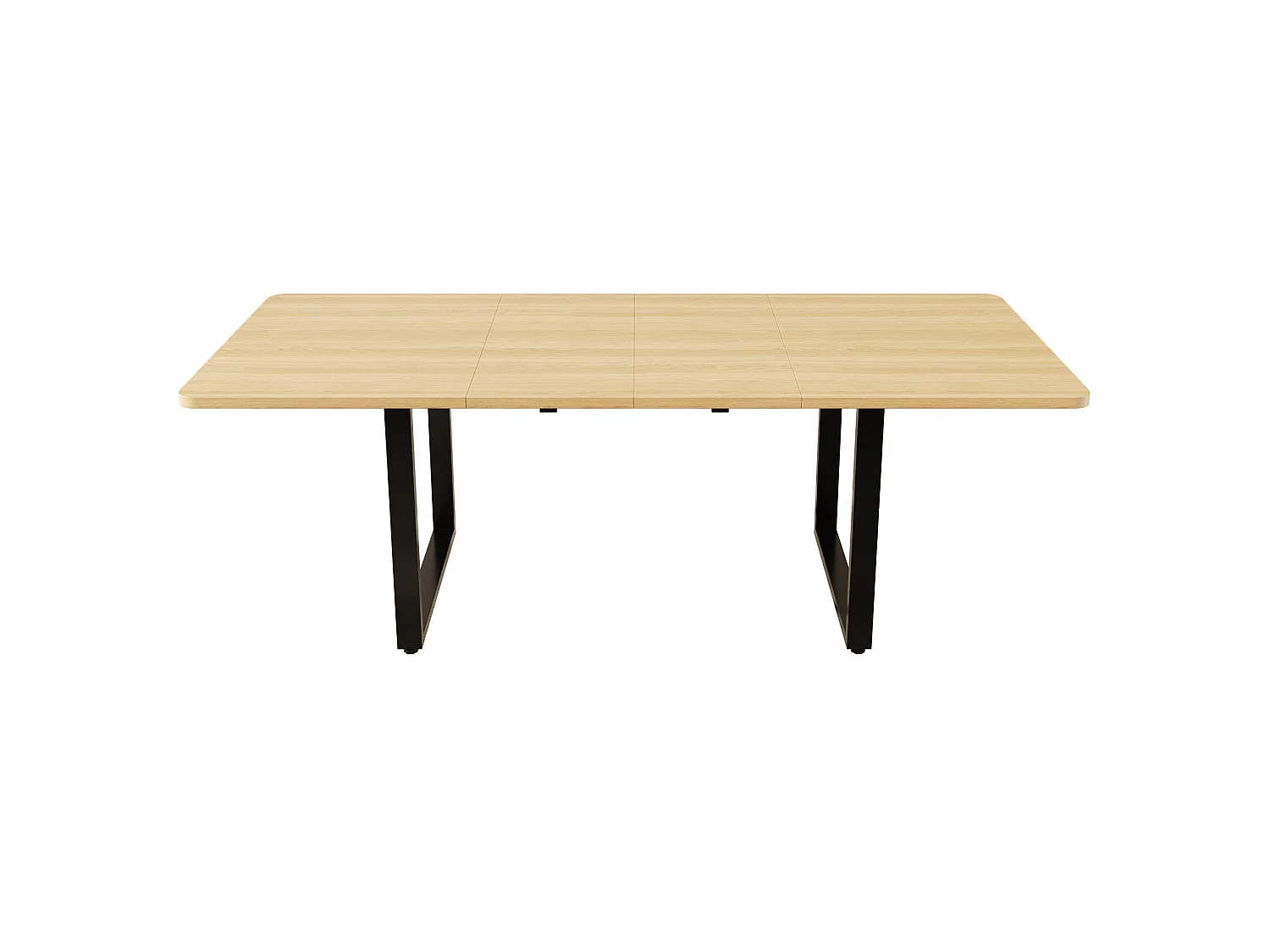 Table à manger extensible 140/180/220x80cm pour 6-10 personnes - Naturel clair