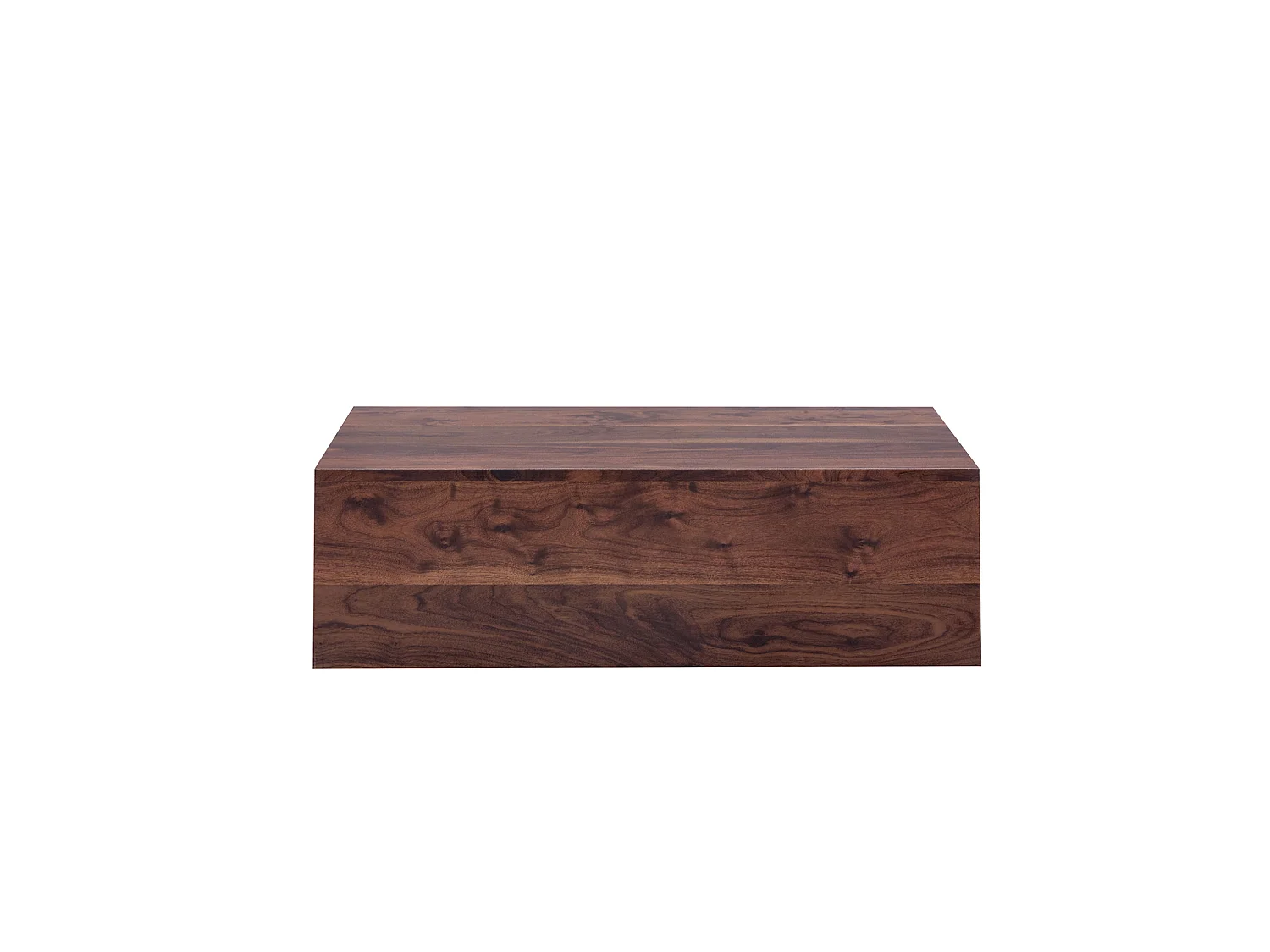 Table basse rectangulaire 90x50x30 cm - Marron foncé