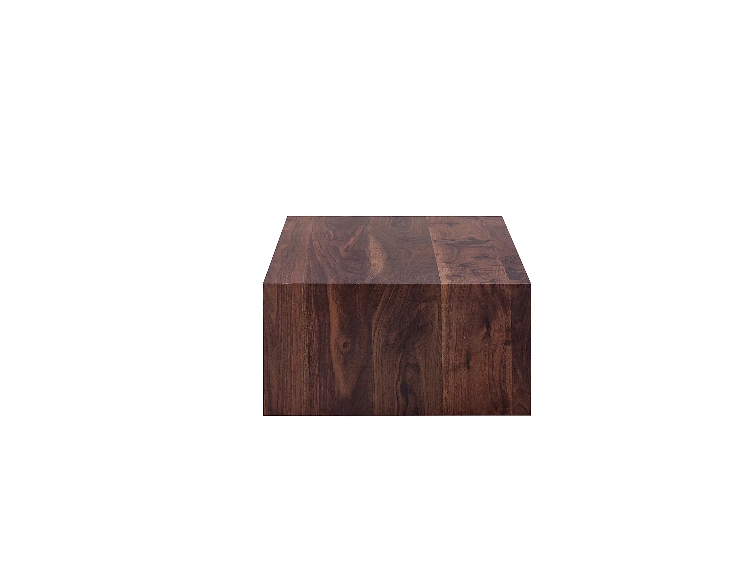 Table basse rectangulaire 90x50x30 cm - Marron foncé
