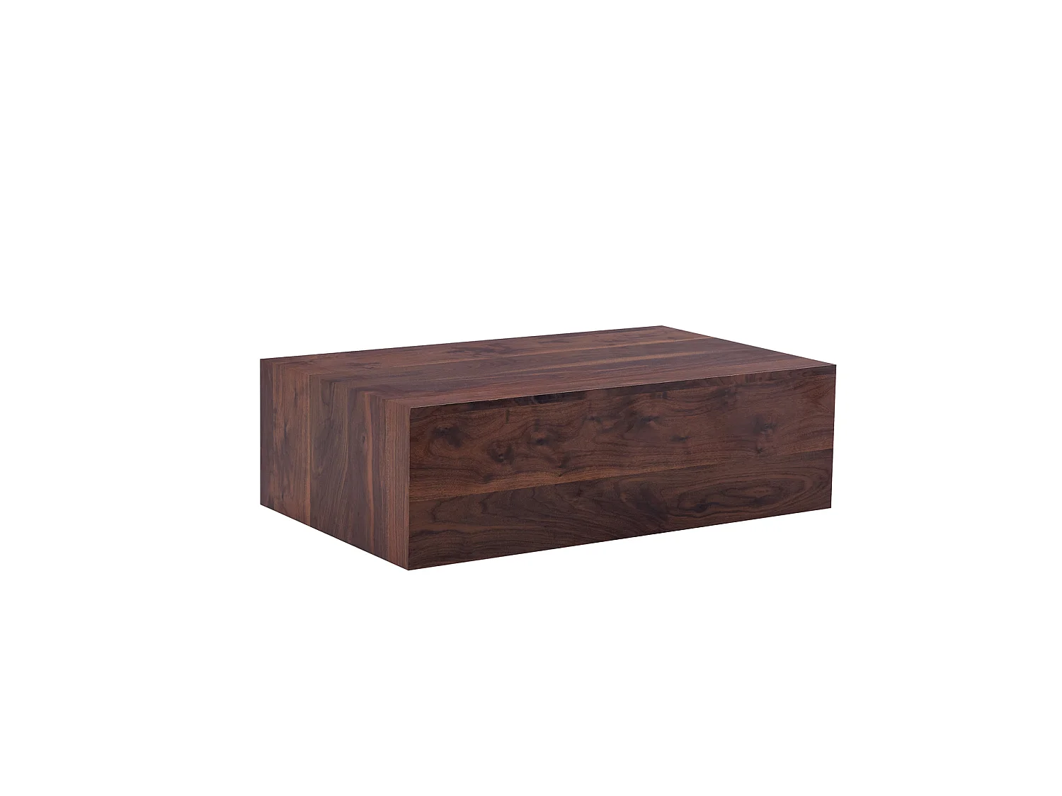 Table basse rectangulaire 90x50x30 cm - Marron foncé