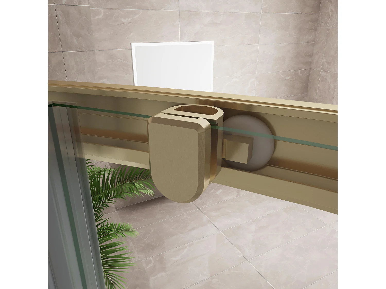 Box Doccia Semicircolare 80X80 cm Porte Scorrevoli Vetro Temperato 6 mm Trasparente Anticalcare Oro Spazzolato 190 cm, Piatto Doccia e Piletta inclusi