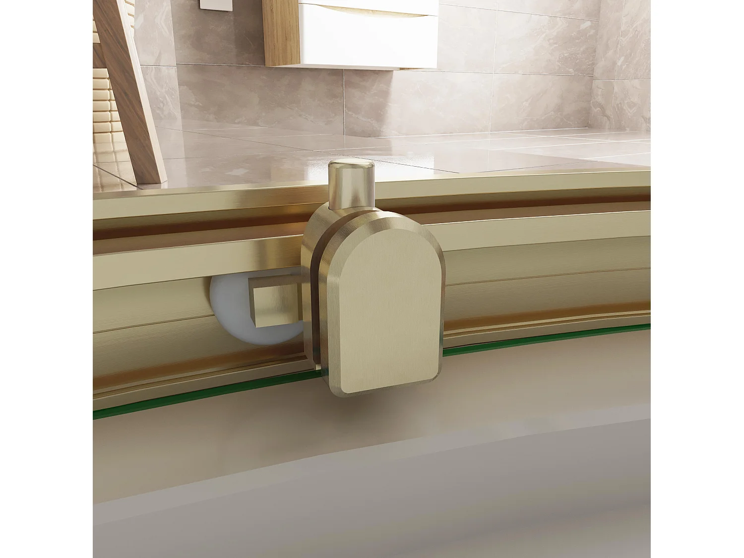 Box Doccia Semicircolare 80X80 cm Porte Scorrevoli Vetro Temperato 6 mm Trasparente Anticalcare Oro Spazzolato 190 cm, Piatto Doccia e Piletta inclusi
