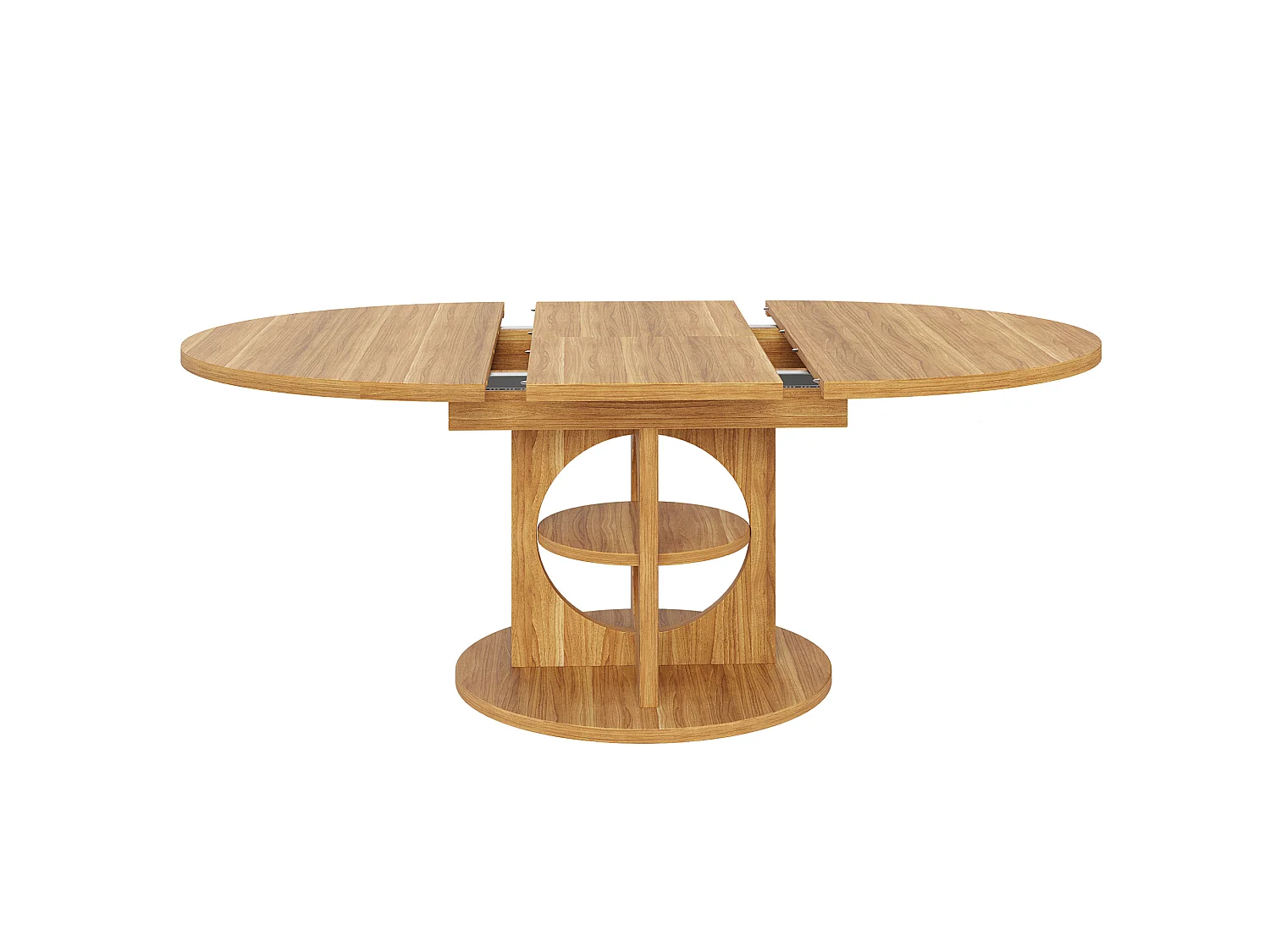 Table à manger extensible 110-150 x 110 cm avec rangement - Couleur bois