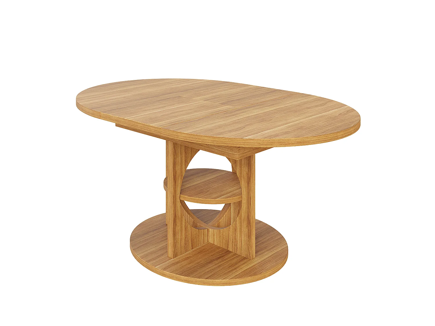Table à manger extensible 110-150 x 110 cm avec rangement - Couleur bois