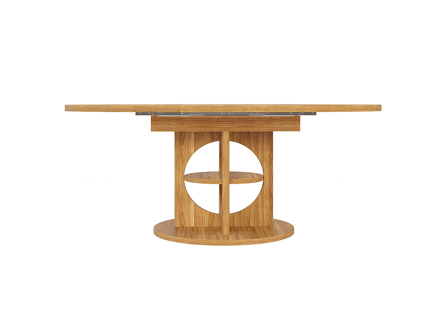 Table à manger extensible 110-150 x 110 cm avec rangement - Couleur bois