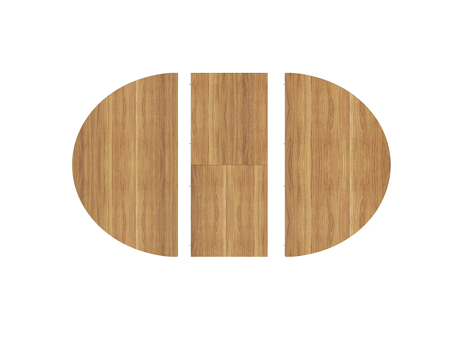 Table à manger extensible 110-150 x 110 cm avec rangement - Couleur bois