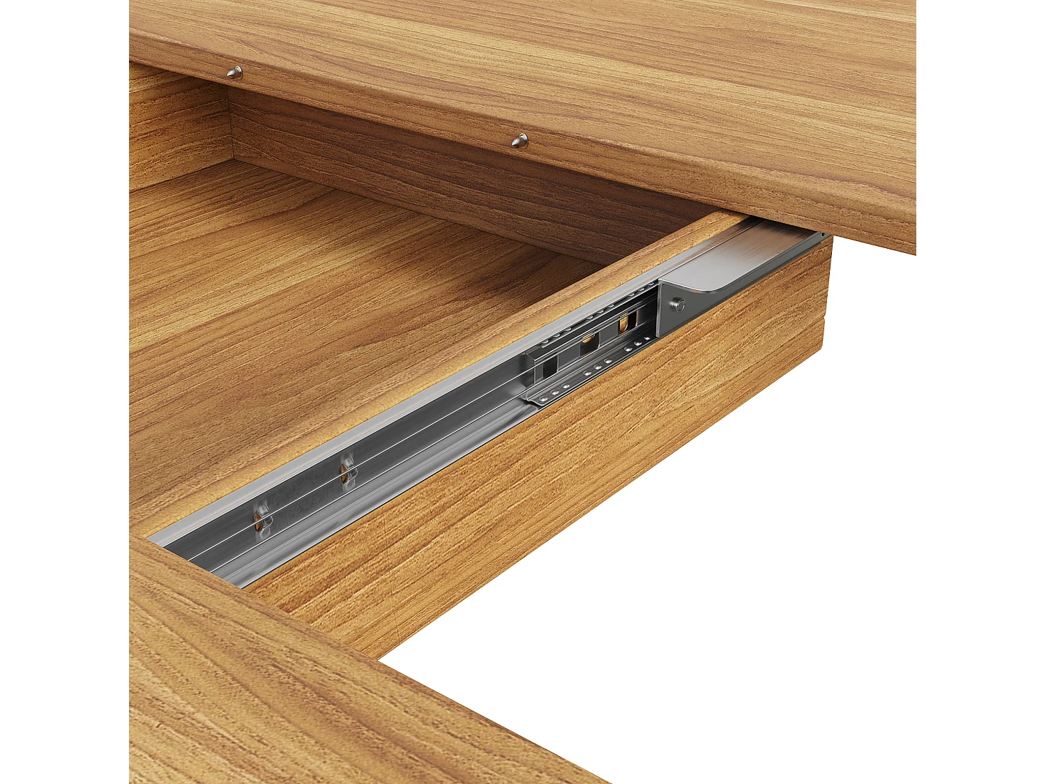 Table à manger extensible 110-150 x 110 cm avec rangement - Couleur bois
