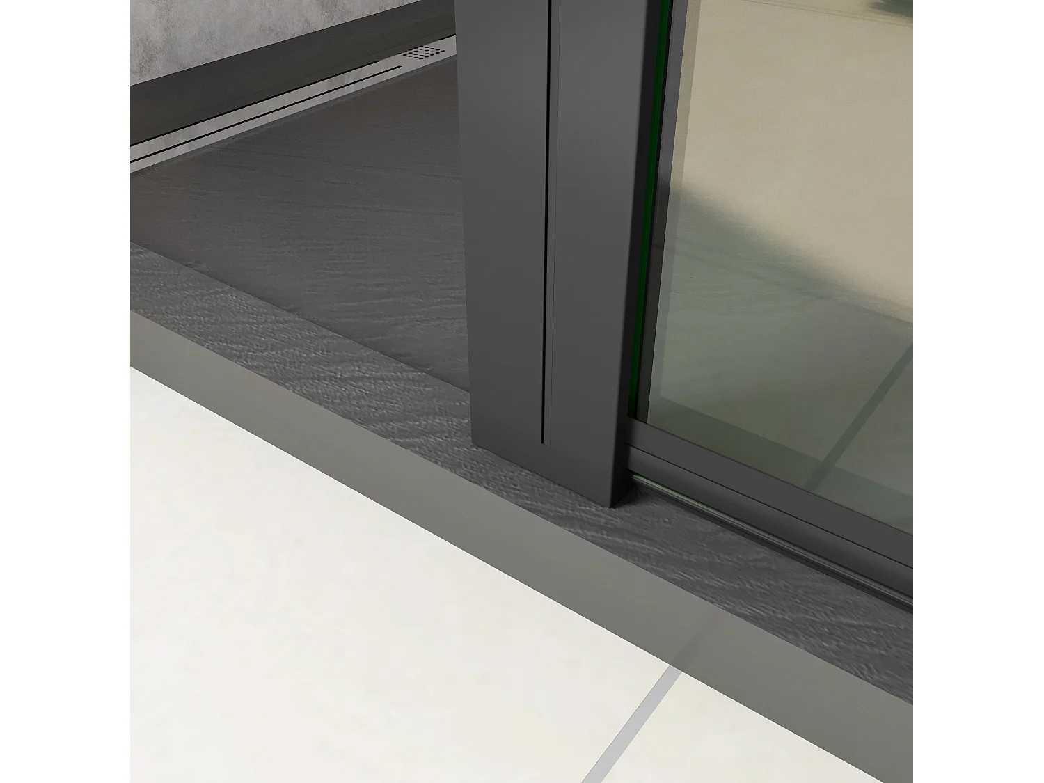 Paraspruzzo Paretina mobile 30x200cm per Walk In Vetro Temperato Trasparente da 6 mm Anticalcare Telaio Nero Opaco