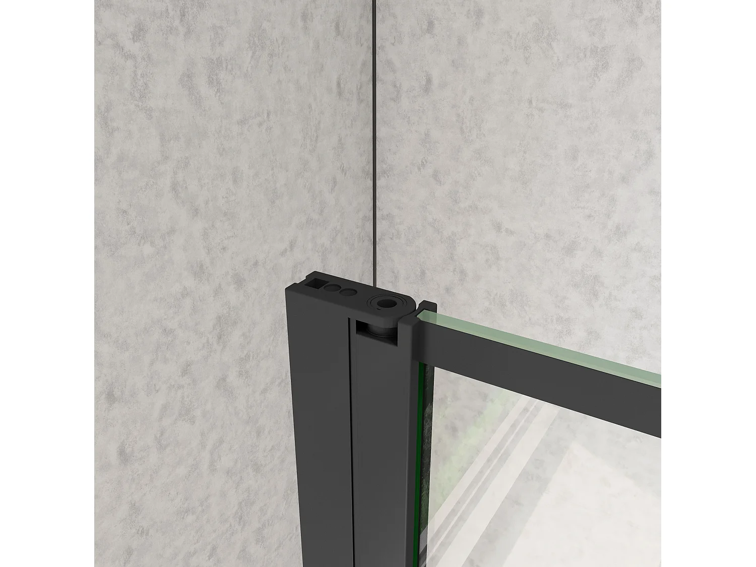 Paraspruzzo Paretina mobile 30x200cm per Walk In Vetro Temperato Trasparente da 6 mm Anticalcare Telaio Nero Opaco