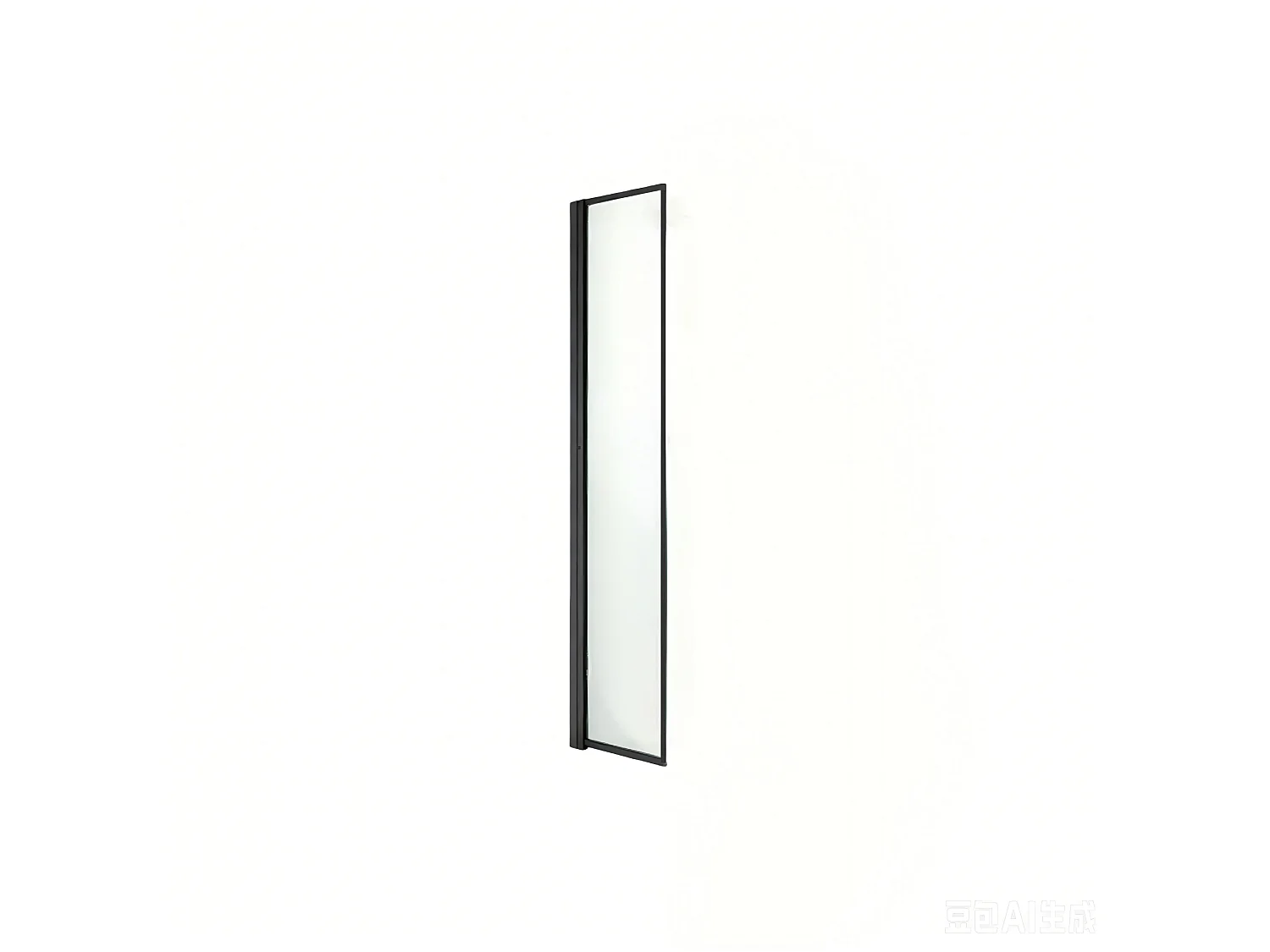 Paraspruzzo Paretina mobile 30x200cm per Walk In Vetro Temperato Trasparente da 6 mm Anticalcare Telaio Nero Opaco