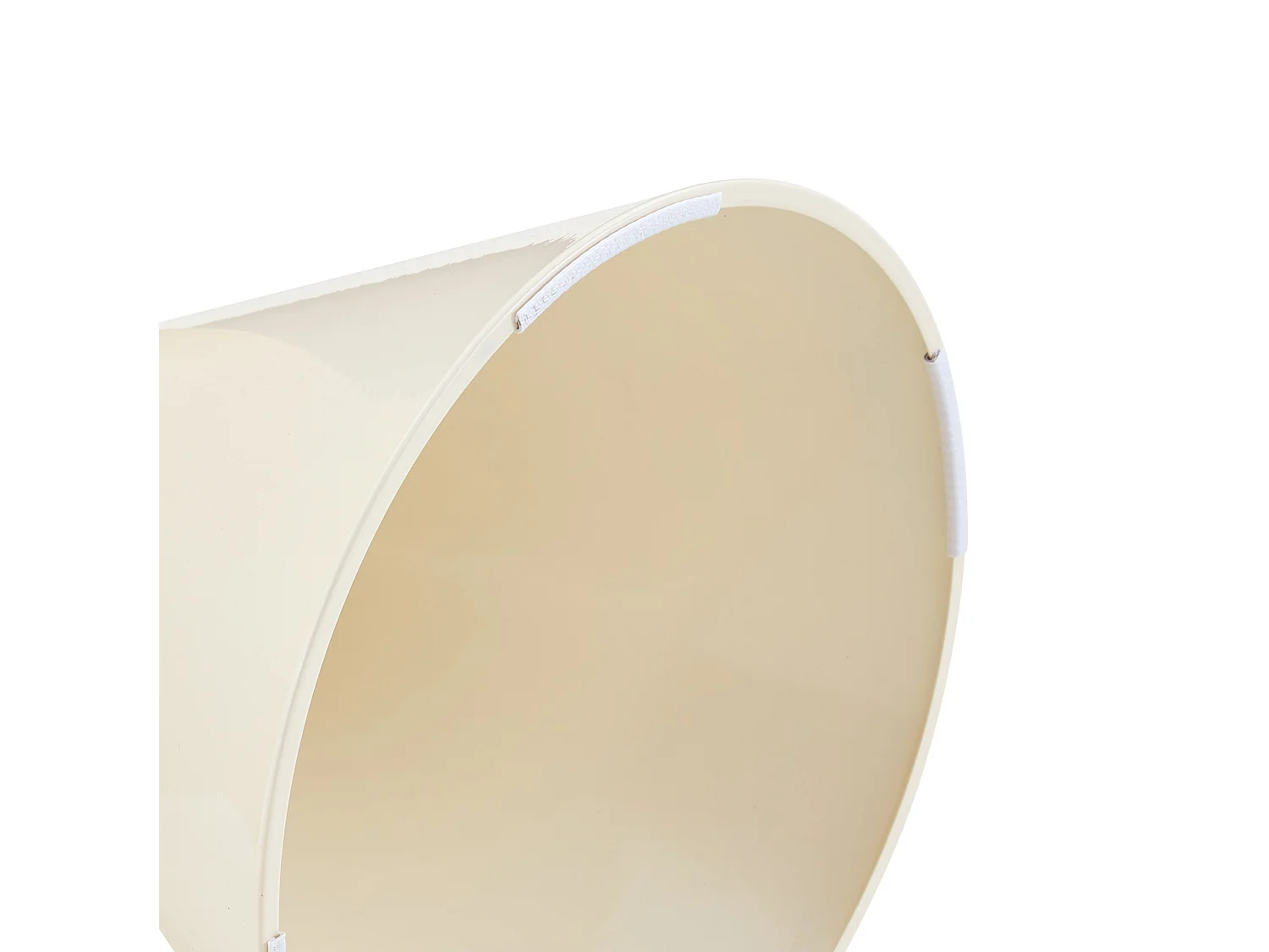 Set di 2 tavolini, 70 cm e 50 cm, con gambe in metallo color crema - Naturale chiaro