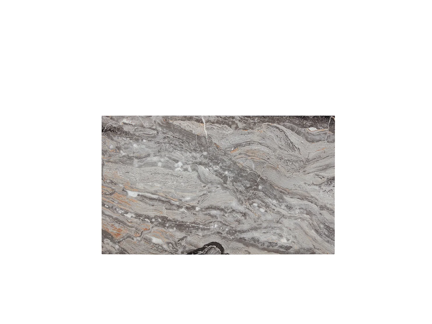 Table basse rectangulaire 90x50x30 cm - Effet marbre gris