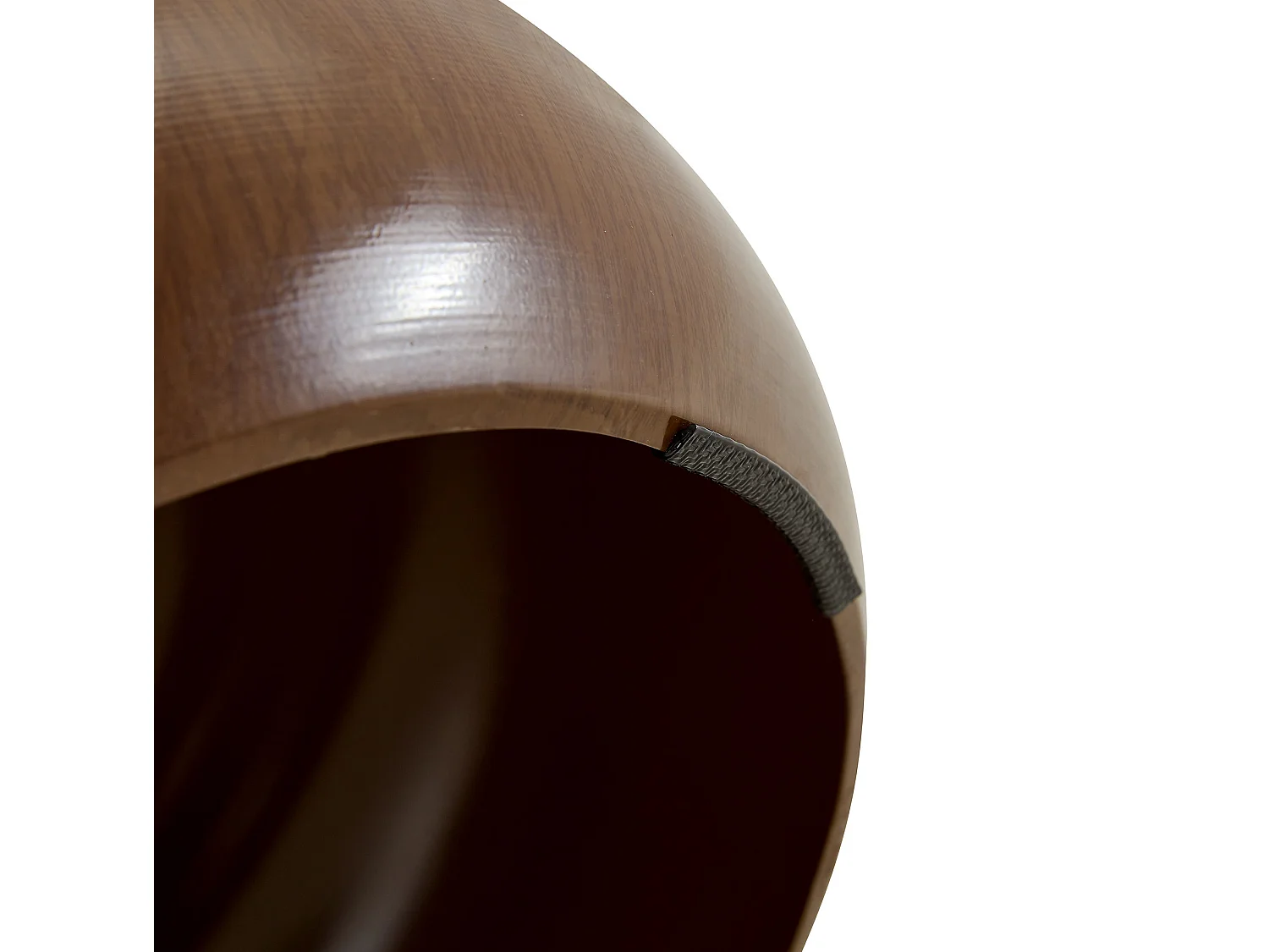 Set di 2 tavolini da caffè rotondi, 70 cm e 50 cm, noce e bianco - Piano effetto marmo
