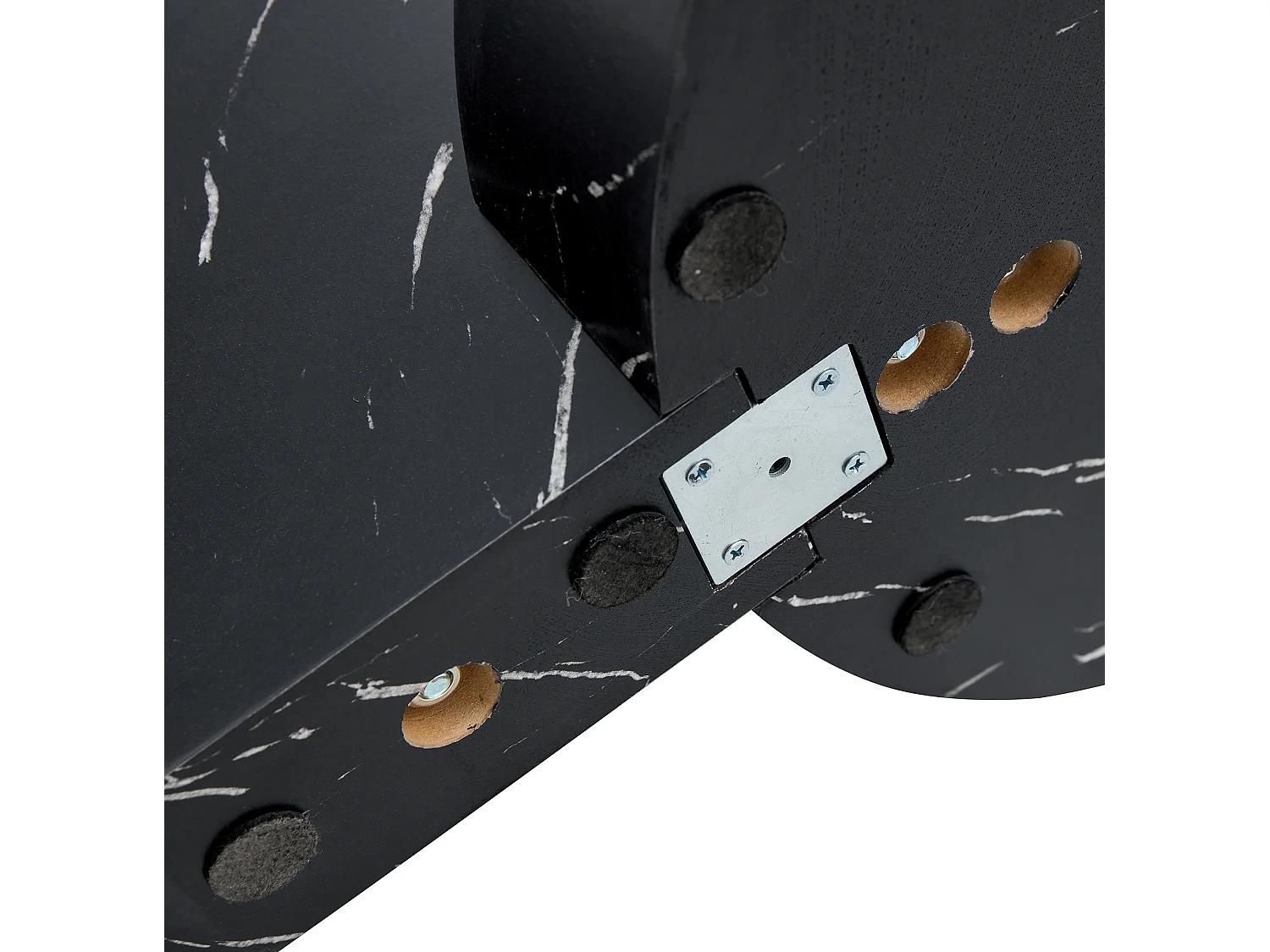Mesa de centro minimalista de cristal de 2 niveles - Negro