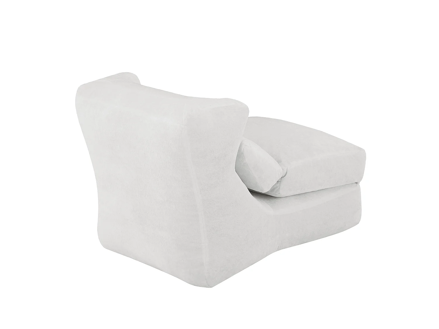 Poltrona/poltrona trasformabile in tessuto bianco - Per soggiorno e camera da letto