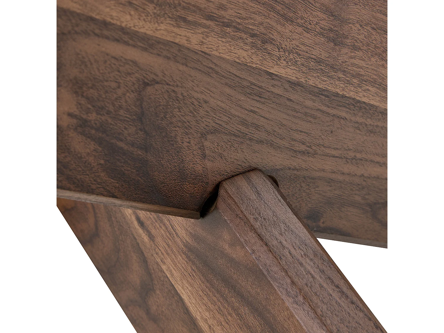 Ronde salontafel 79 cm in bruin - MDF en glas - Modern design