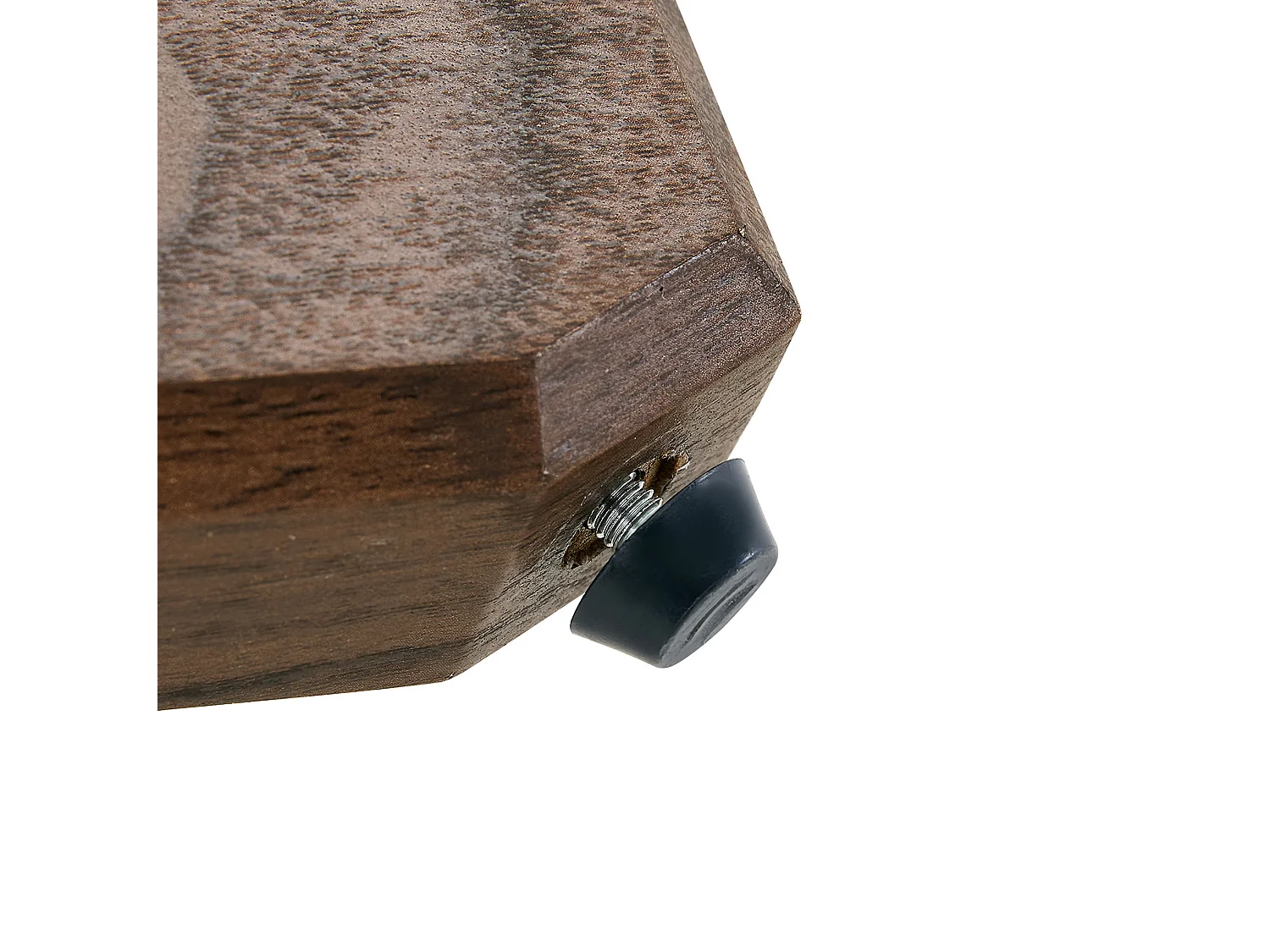 Ronde salontafel 79 cm in bruin - MDF en glas - Modern design