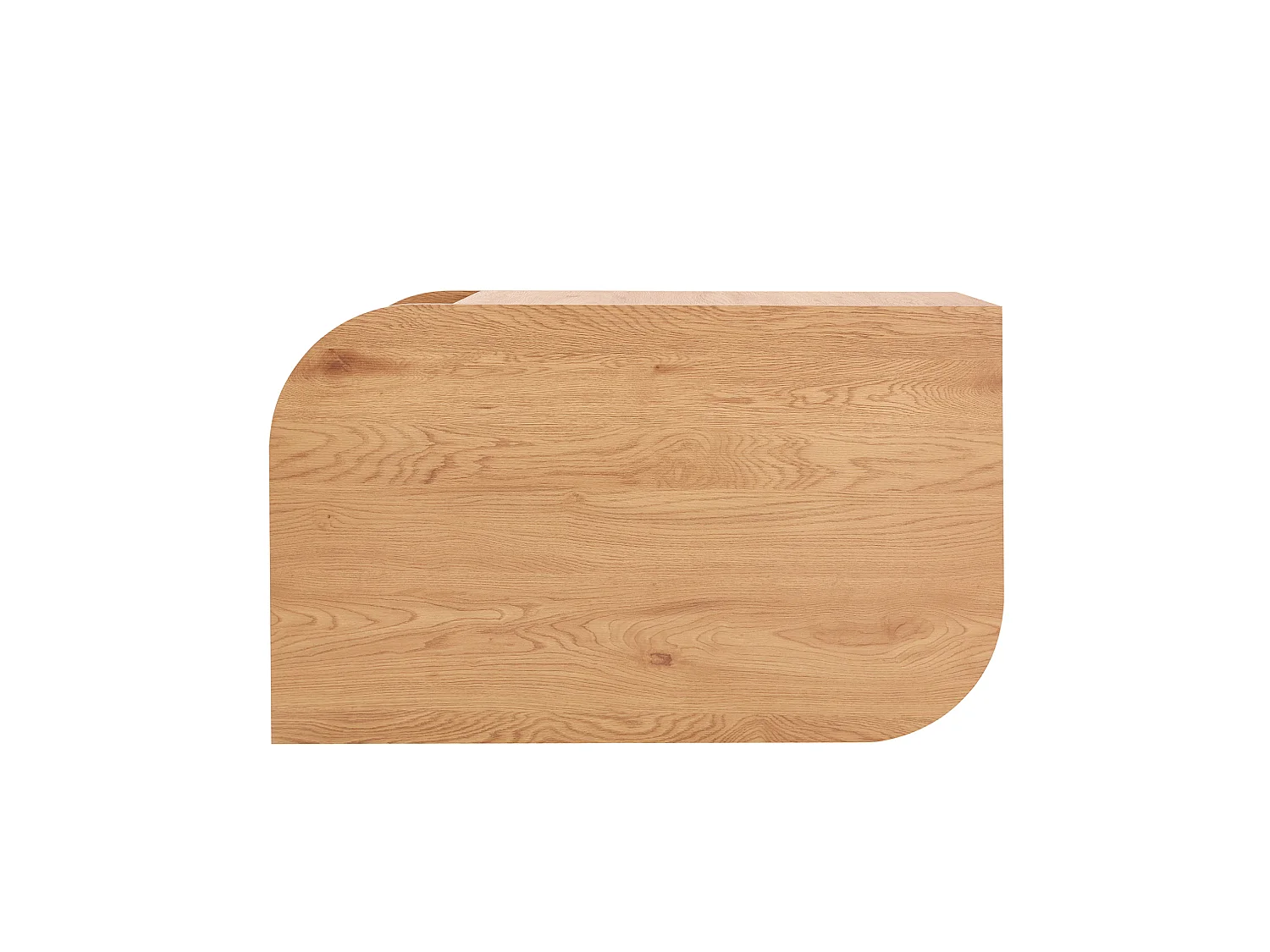Soffbord 100 x 60 x 42 cm naturfärgad med förvaring - MDF och glas