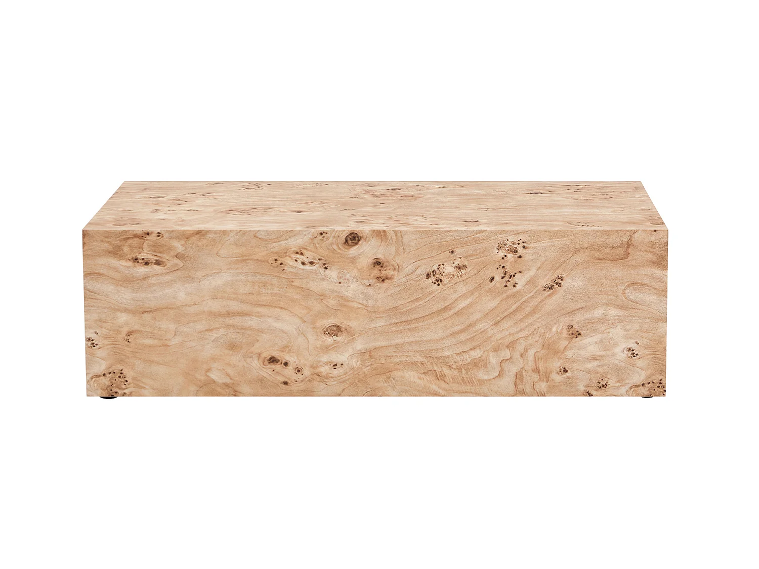 Table basse rectangulaire 90x50x30 cm naturel - Bois en MDF