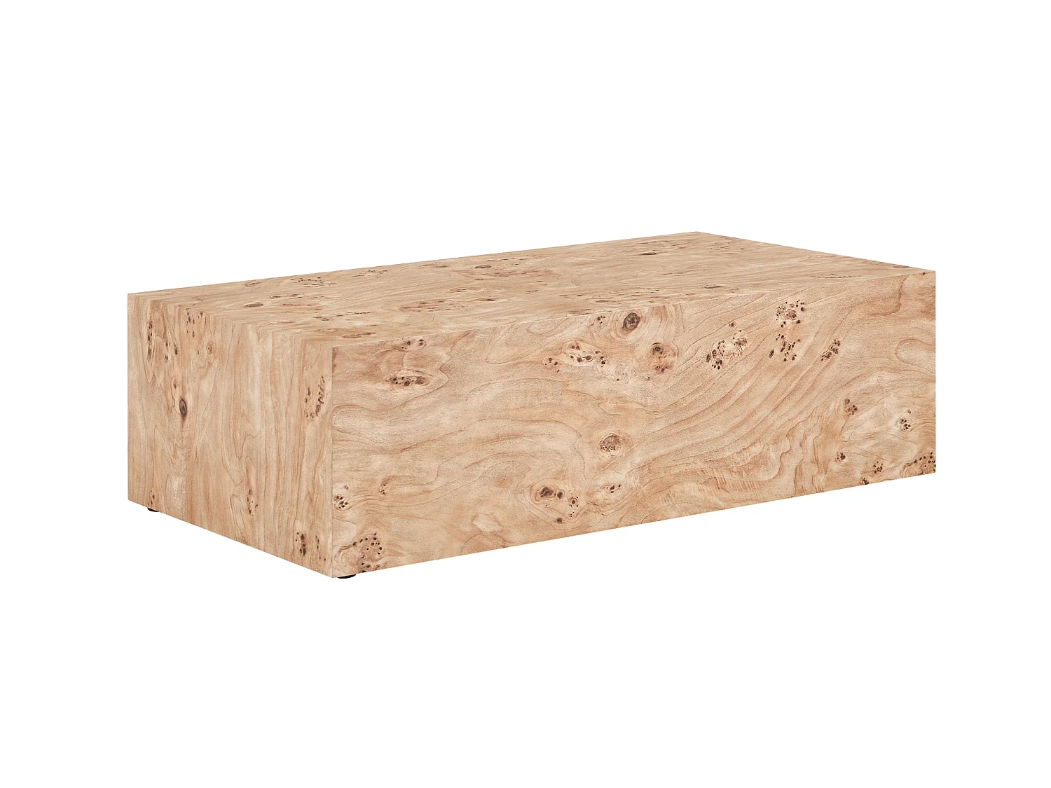 Table basse rectangulaire 90x50x30 cm naturel - Bois en MDF