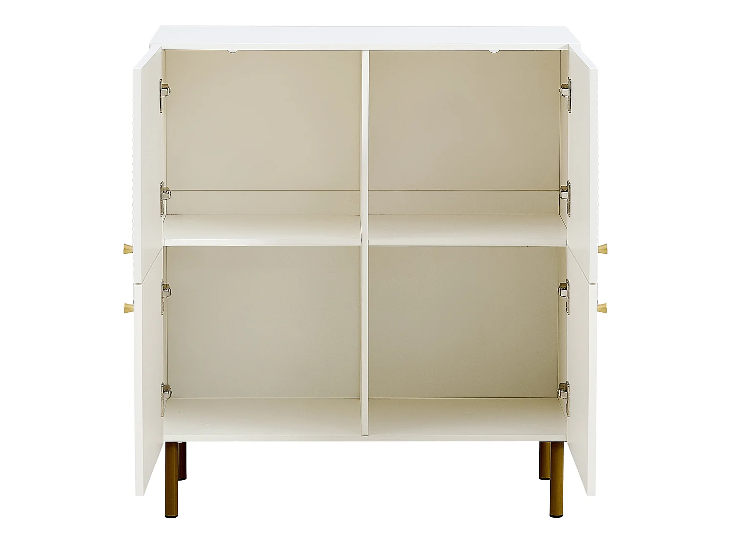 Dressoir van MDF met 4 deuren - Wit 80 x 36 x 90 cm