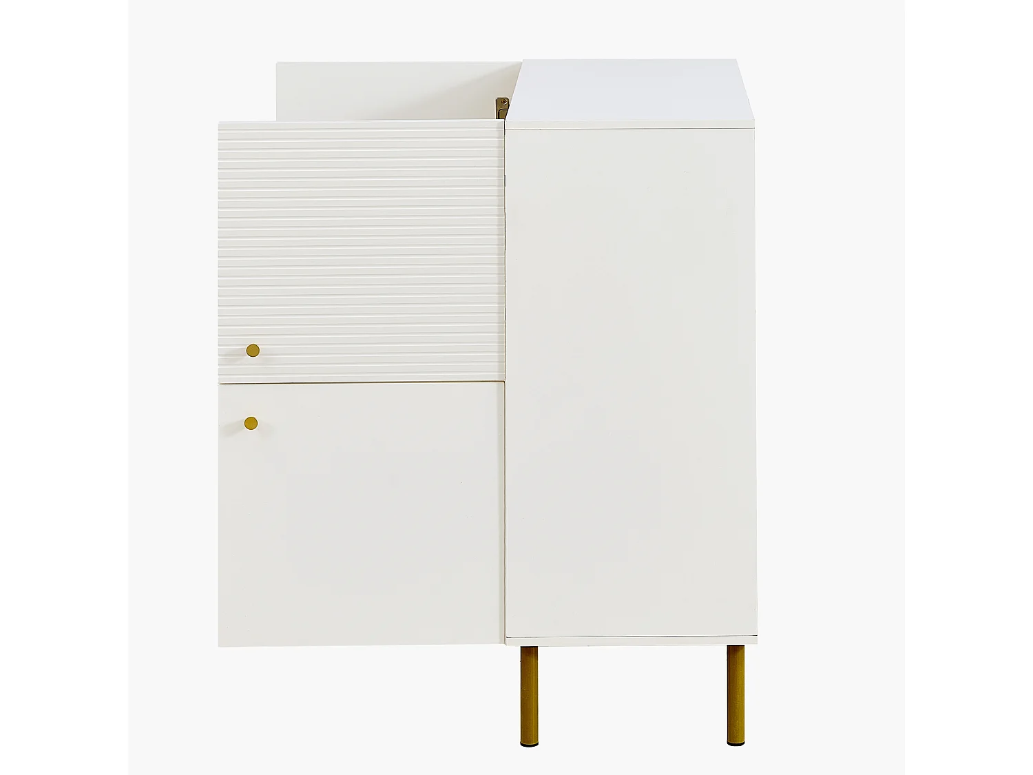 Dressoir van MDF met 4 deuren - Wit 80 x 36 x 90 cm