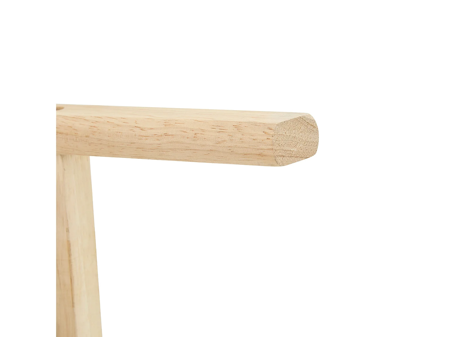 Soffbord 100x48x42 cm i trä med 2 hyllor - Ljus naturfärg