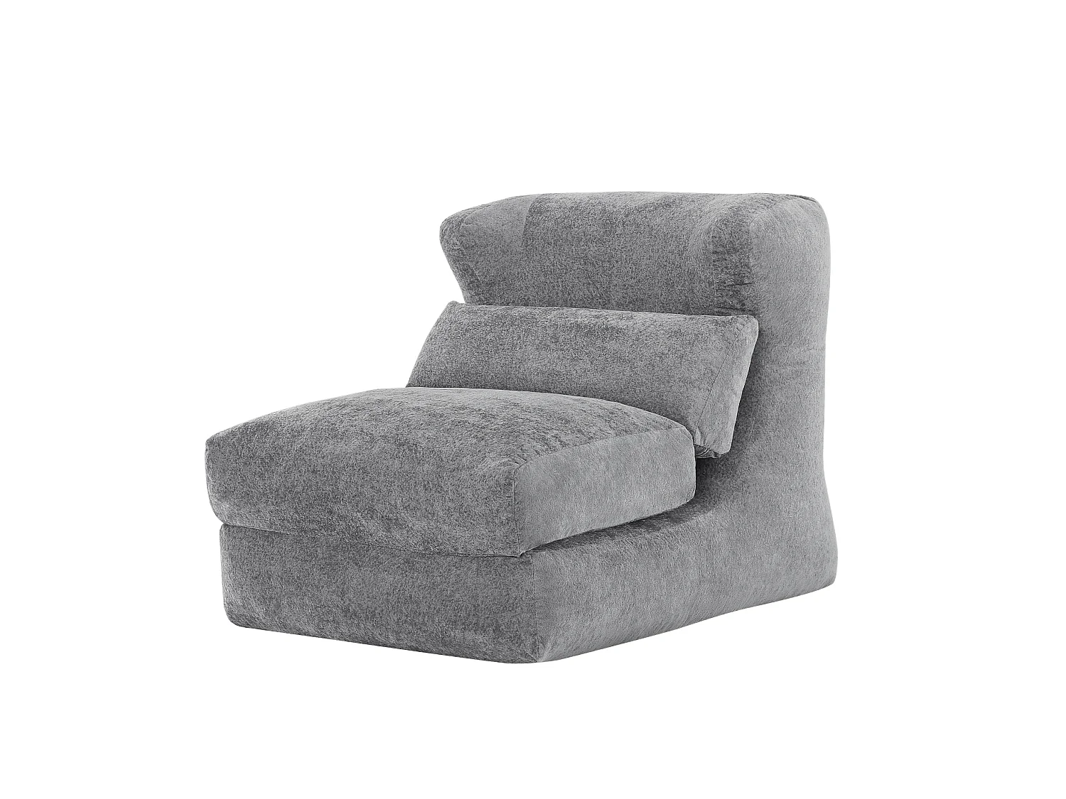 Poltrona/poltrona trasformabile in tessuto grigio - Per soggiorno e camera da letto