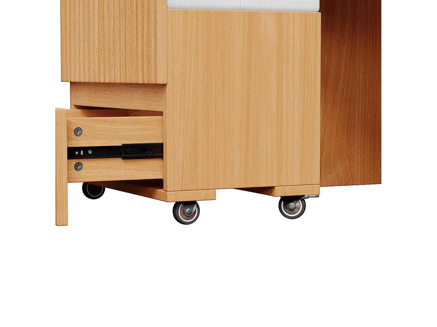 Coiffeuse naturel avec miroir LED rabattable, USB/Type-C, tabouret et 3 tiroirs