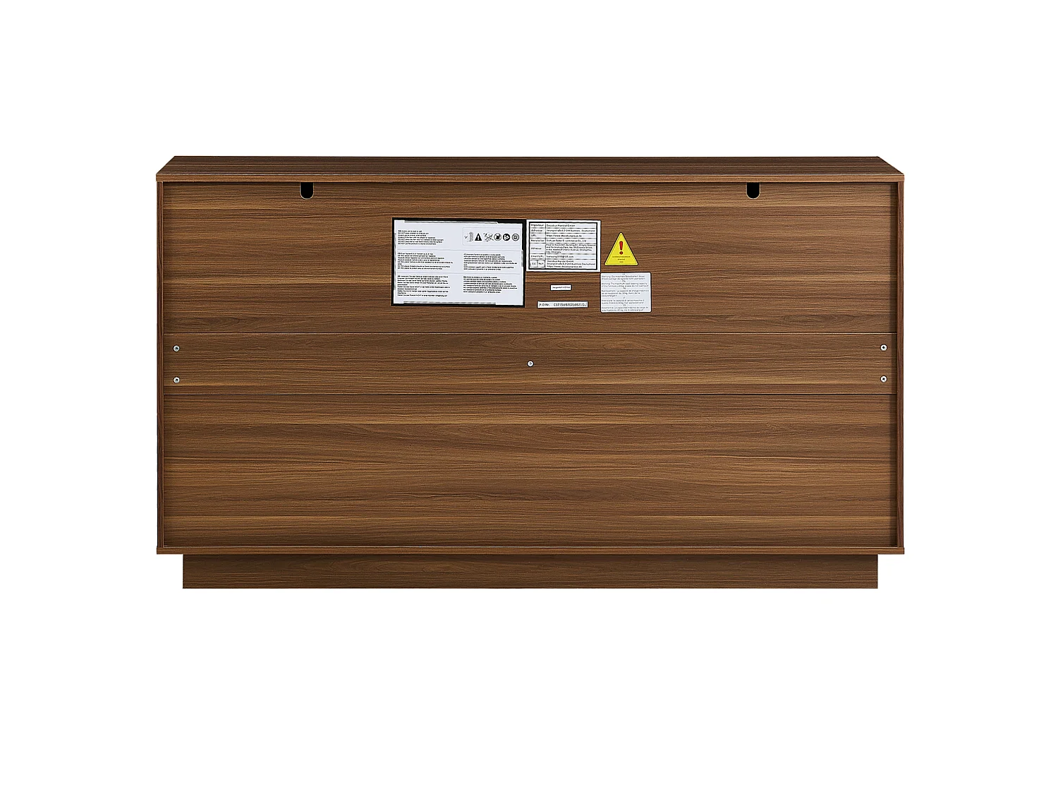 Buffet aspect bois brun avec 2 tiroirs et 4 portes – Pour salon, cuisine