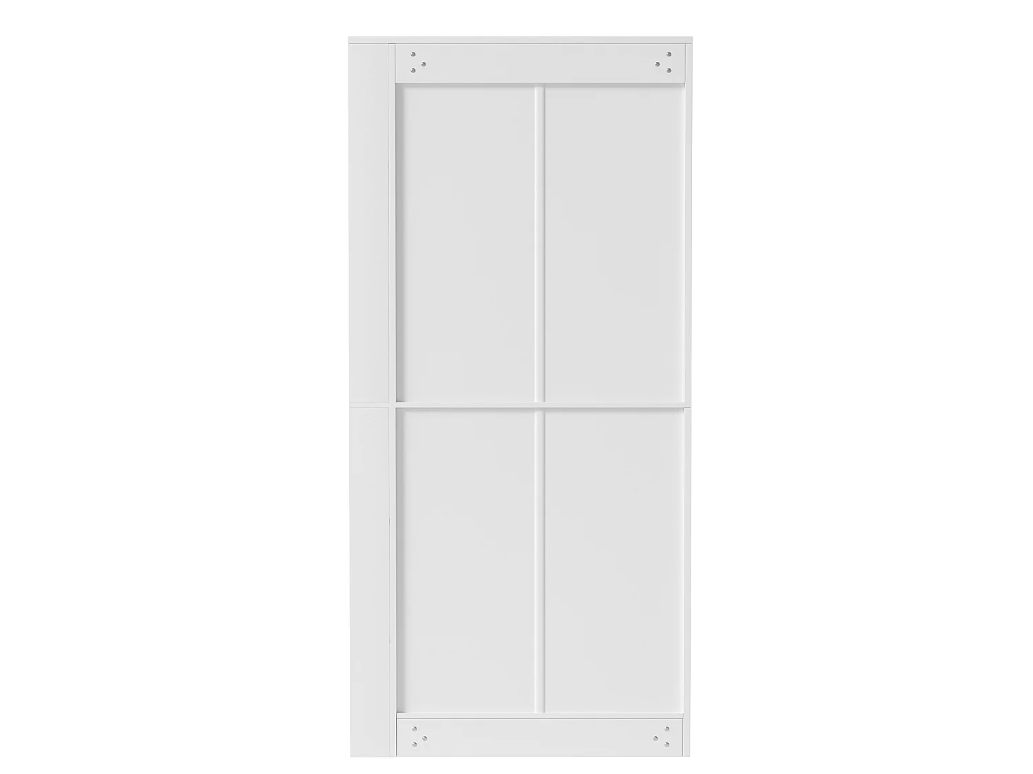 Buffet haute multifonctionnelle avec 2 portes et étagères - Blanc 85 × 35 × 180 cm
