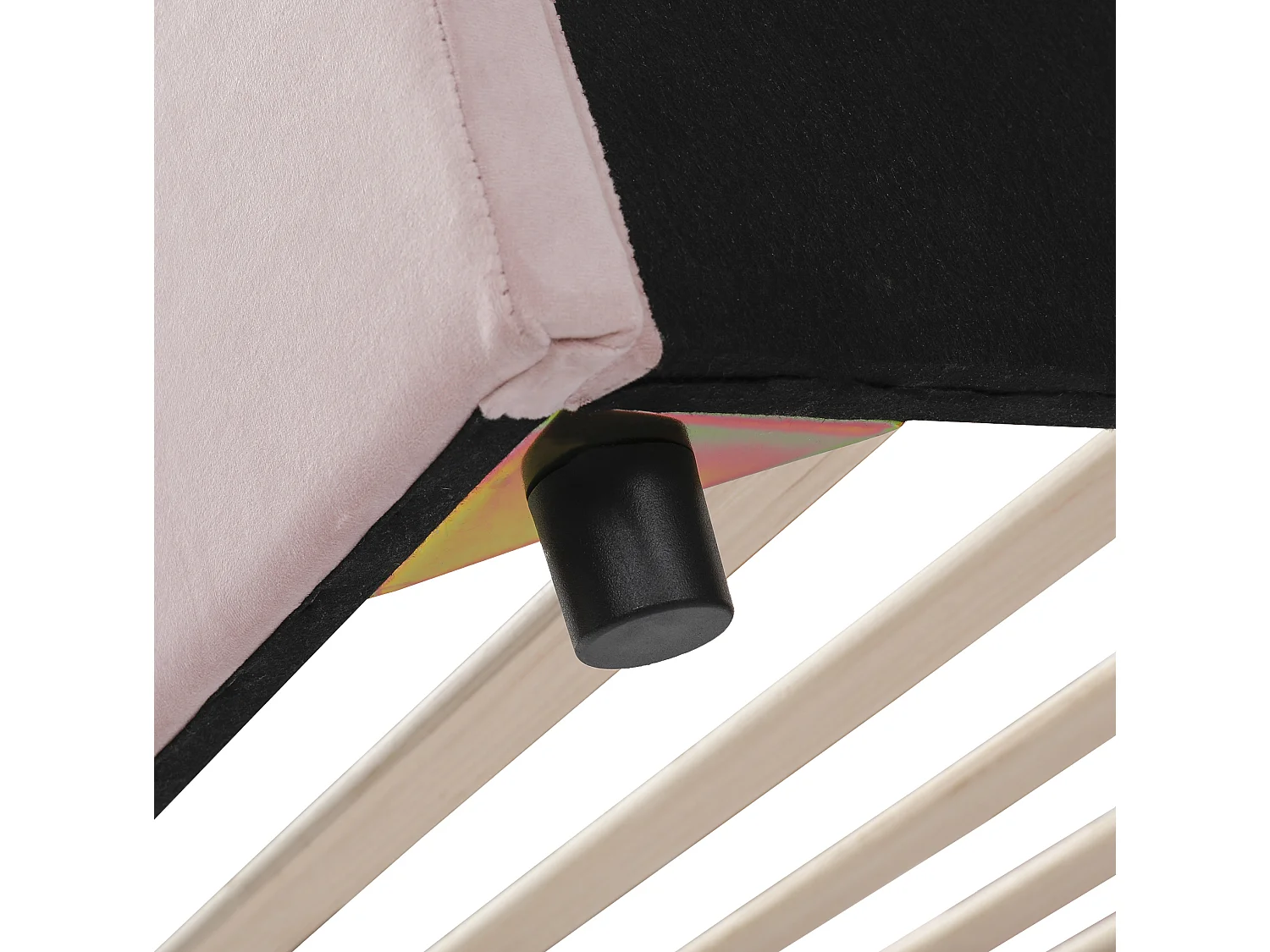 Lit enfant 90x200 cm avec bureau et tabouret - Lit simple en velours rose