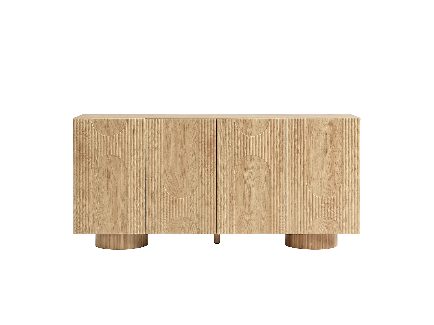 Credenza con 4 ante e ripiani regolabili - Luce naturale