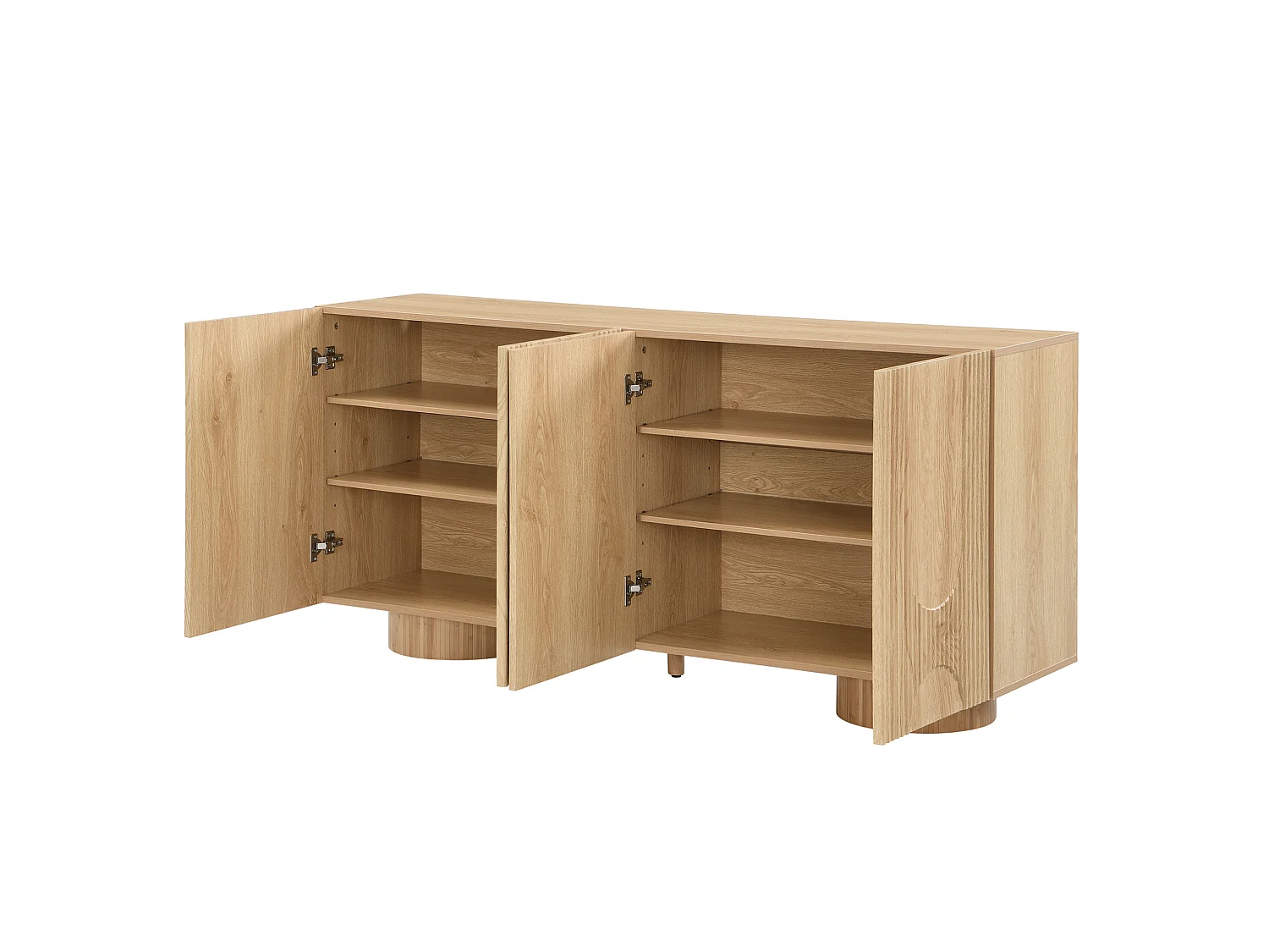 Credenza con 4 ante e ripiani regolabili - Luce naturale