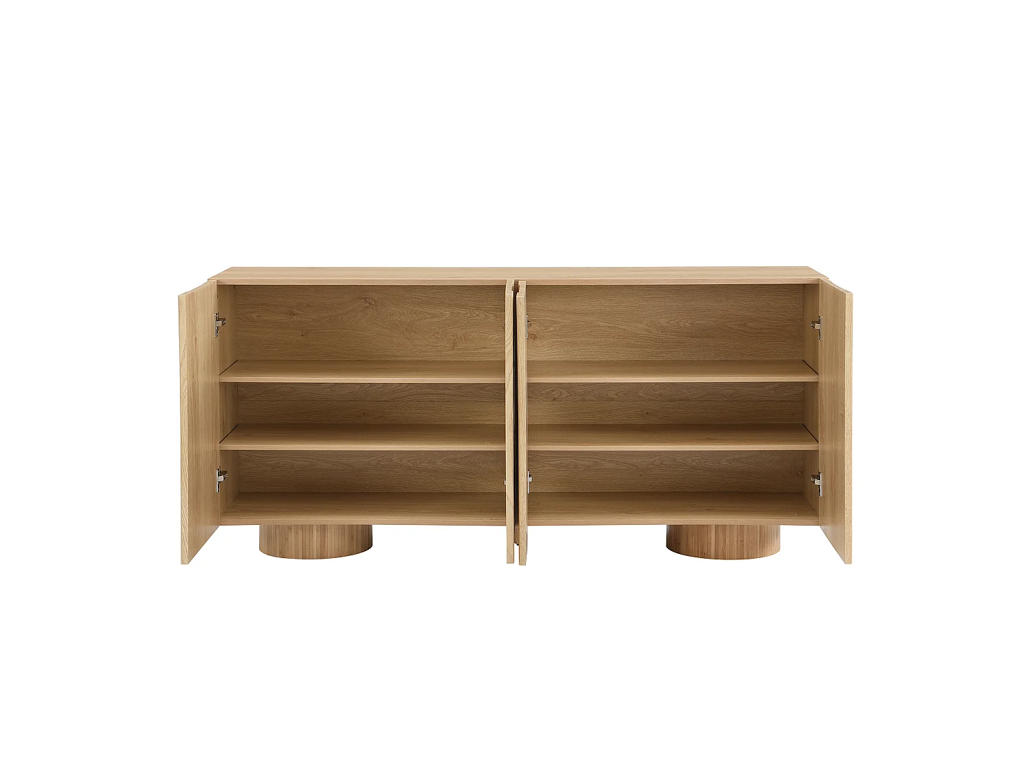Credenza con 4 ante e ripiani regolabili - Luce naturale