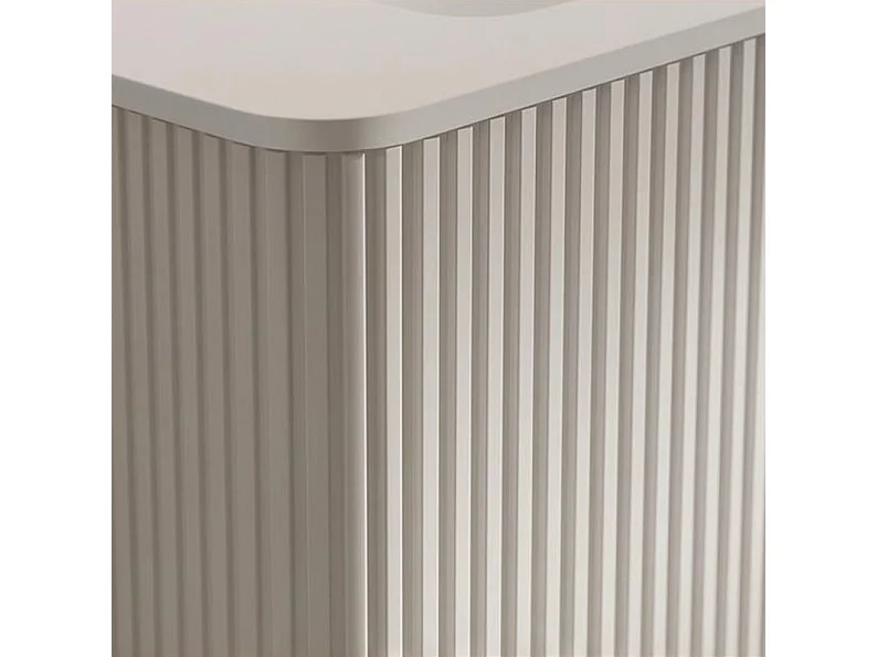 Mobile bagno sospeso (81 cm) con lavabo a incasso e cassetto – Bianco