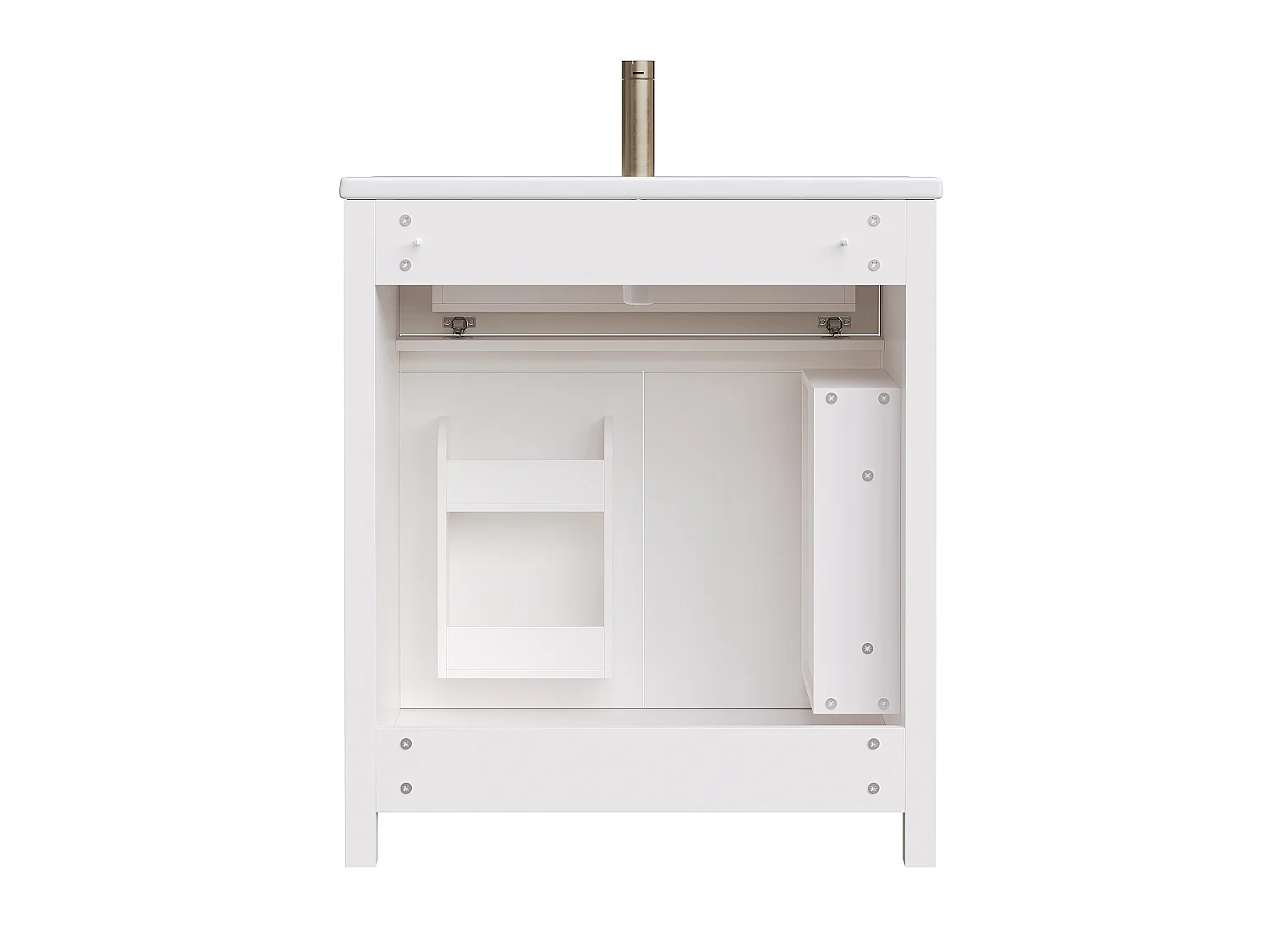 Badkamermeubel met keramische wastafel - 81 cm - Wit