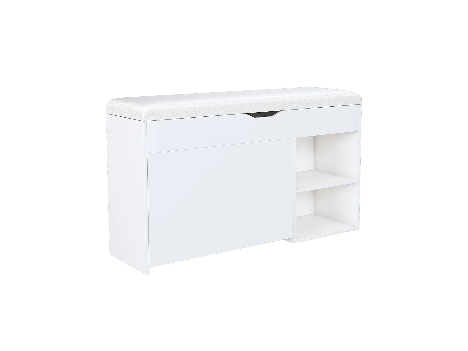 Schoenenkast 100x30x52 cm met opbergruimte - Wit