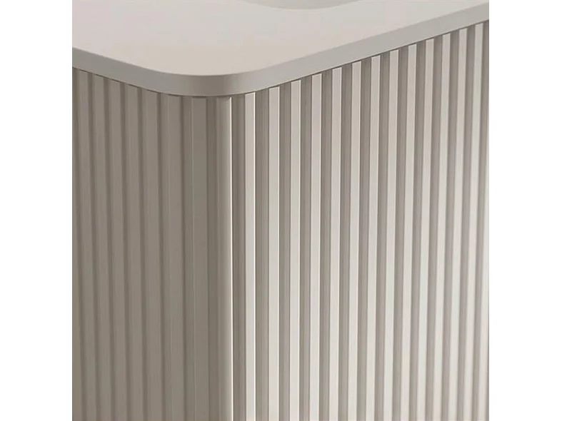 Mobile bagno sospeso con lavabo a incasso e cassetto – Bianco – 61 cm