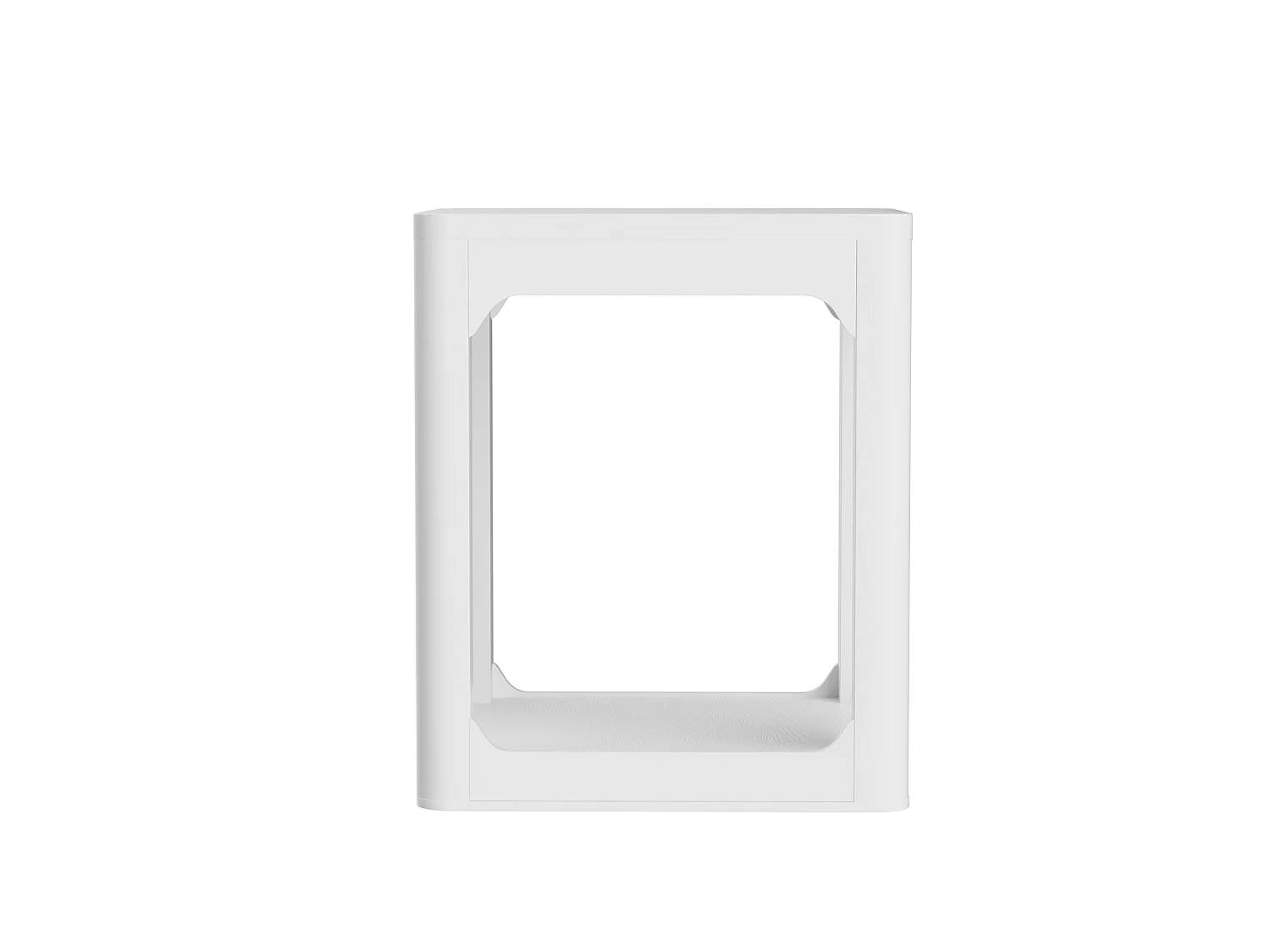 Lot de 2 tables d'appoint blanc avec rangement - H 60 cm