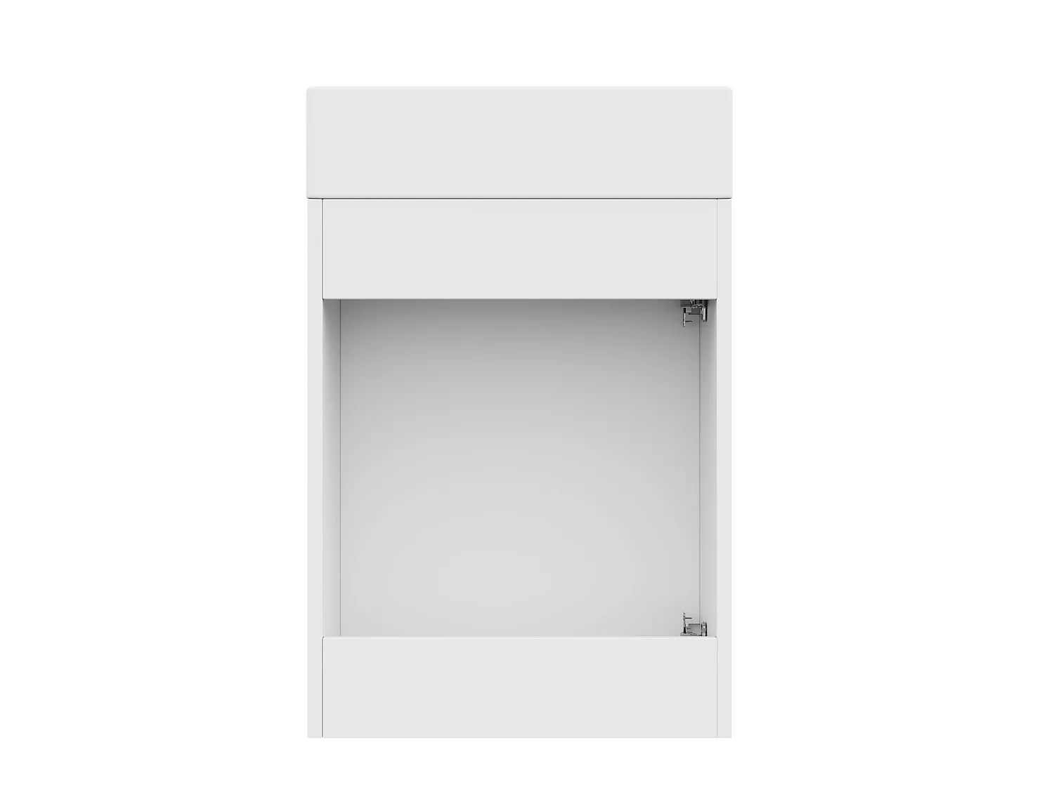 Meuble de salle de bain suspendu 41 x 23 x 62.5 cm avec vasque à encastrer - Blanc
