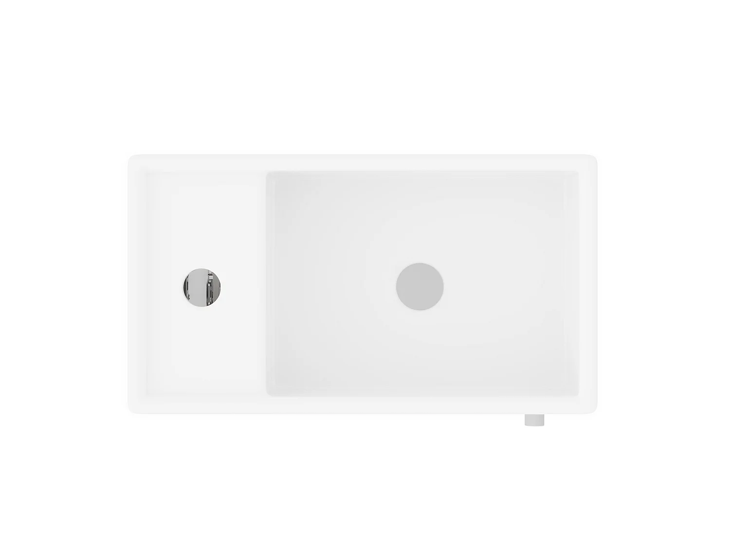 Meuble de salle de bain suspendu 41 x 23 x 62.5 cm avec vasque à encastrer - Blanc