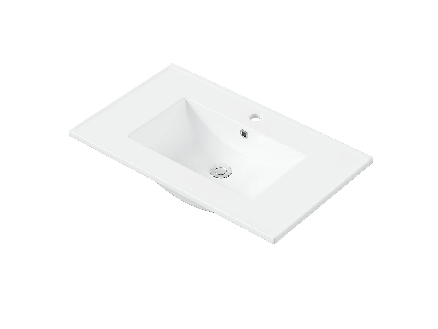 Badkamermeubel met 4 lades en ingebouwde wasbak - Wit 76,5 x 47 x 83,5 cm