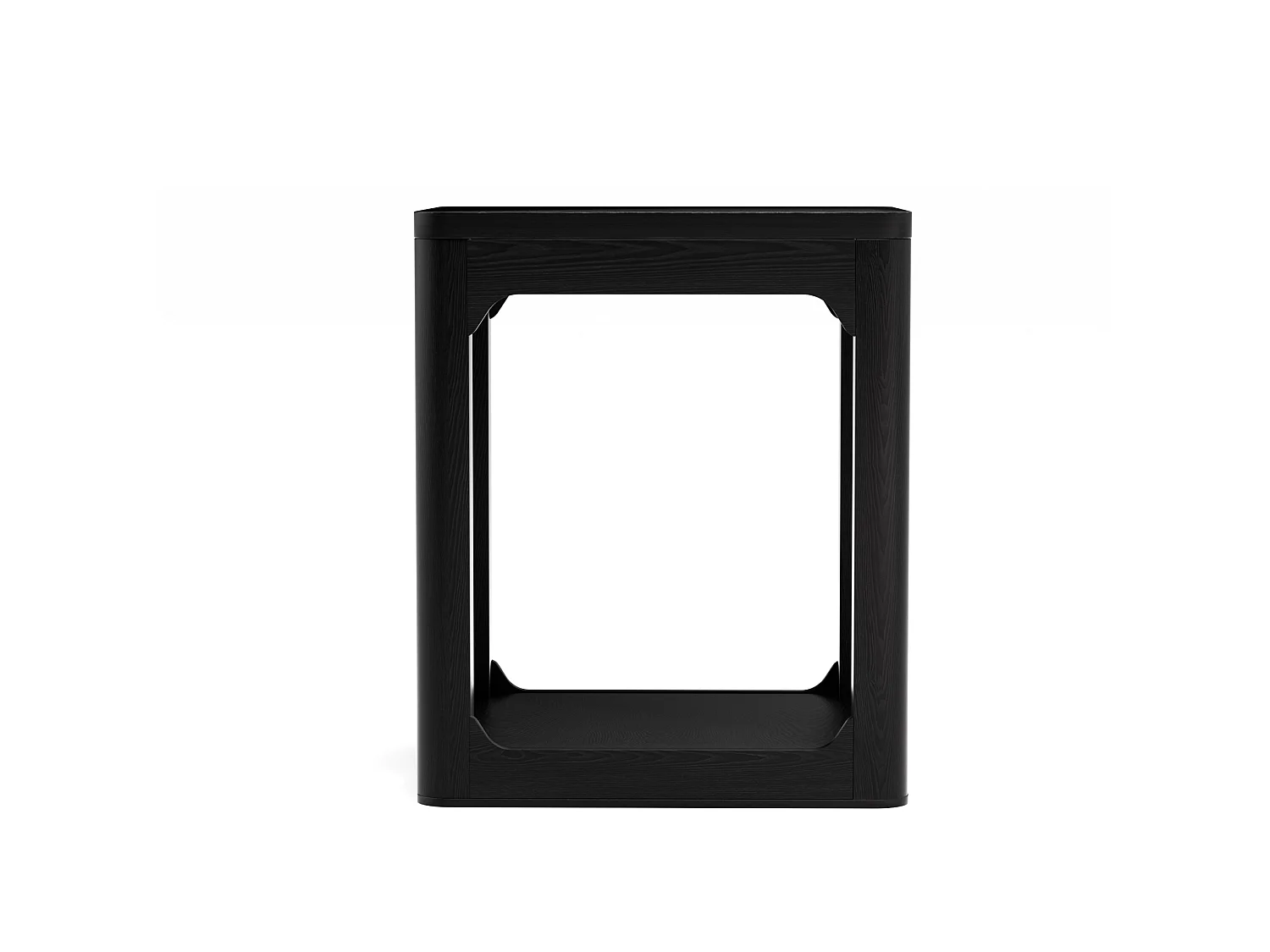 Lot de 2 tables d'appoint noir avec rangement - H 60 cm