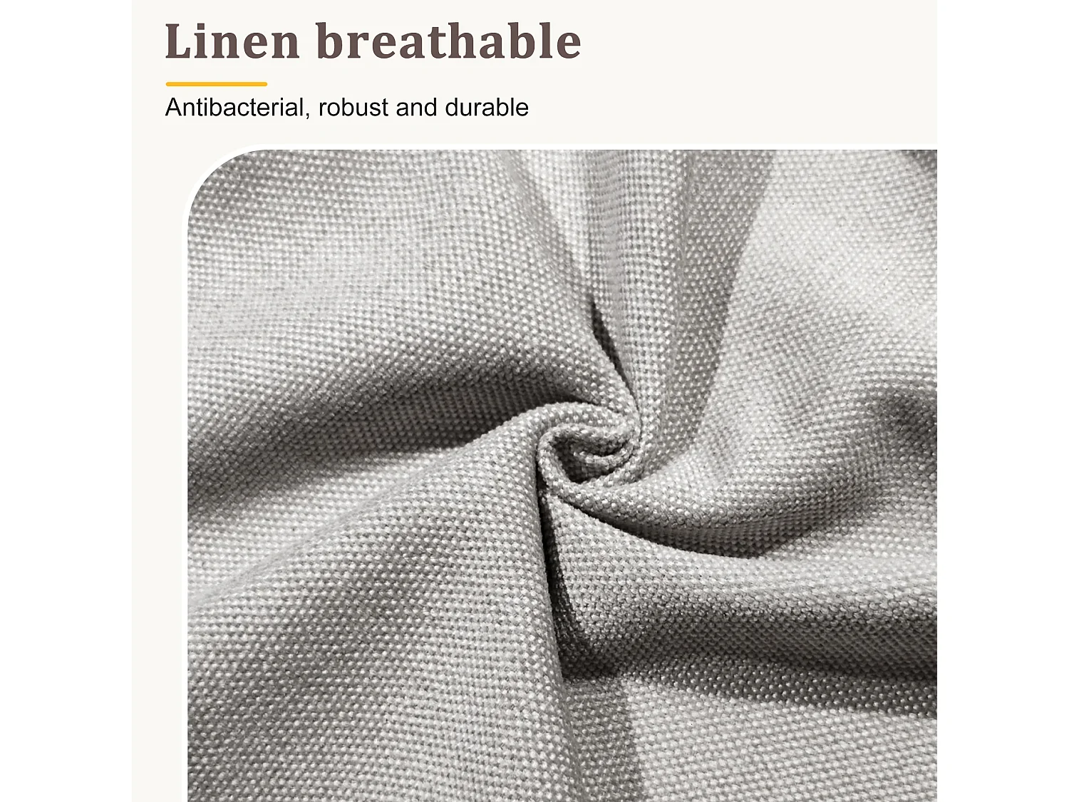 Lit coffre enfant 90 x 200 cm en tissu lin - Lit simple gris
