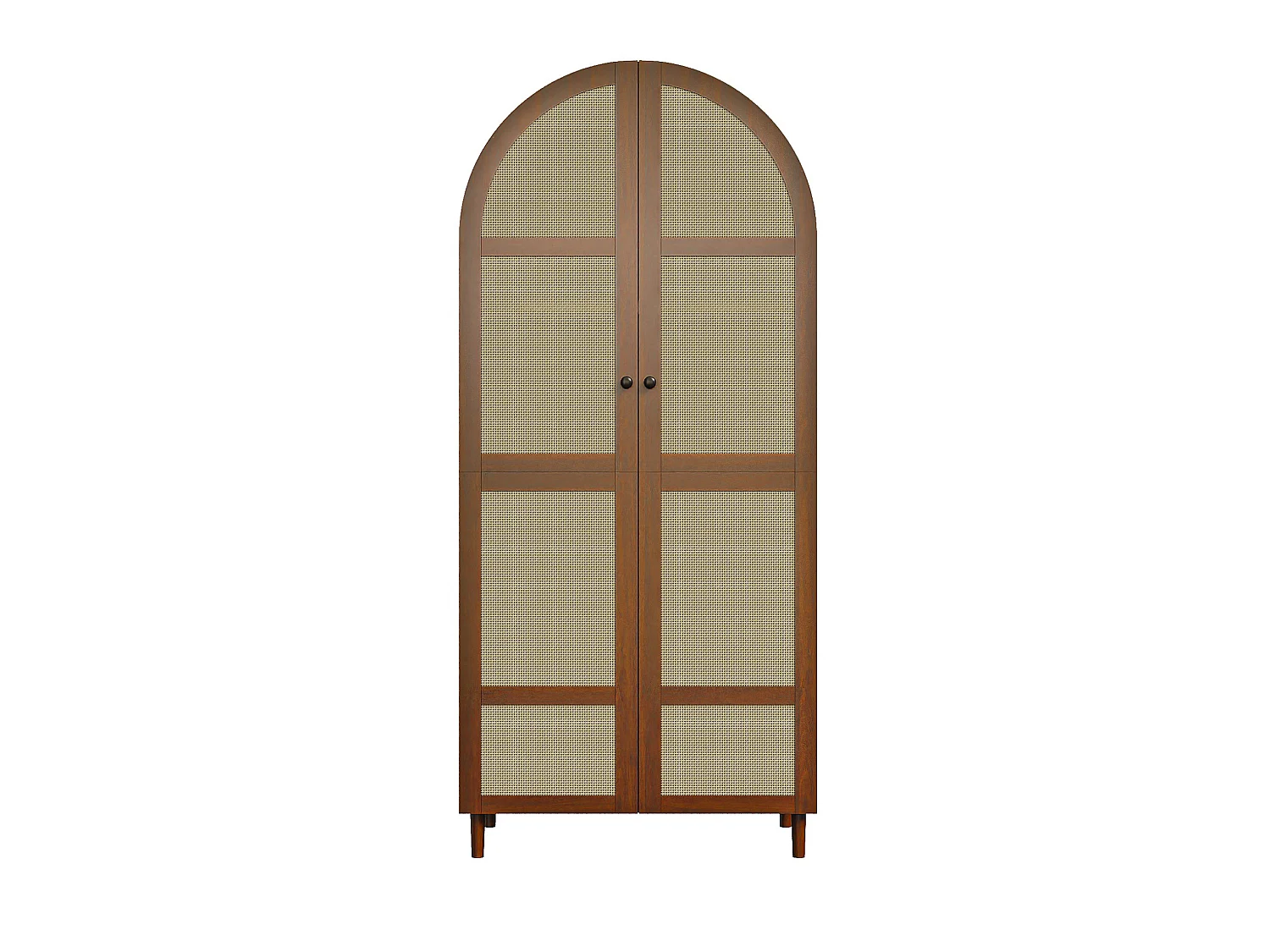 Kledingkast met 2 deuren, kledingstang en lade - Bruin 80 x 50 x 179 cm