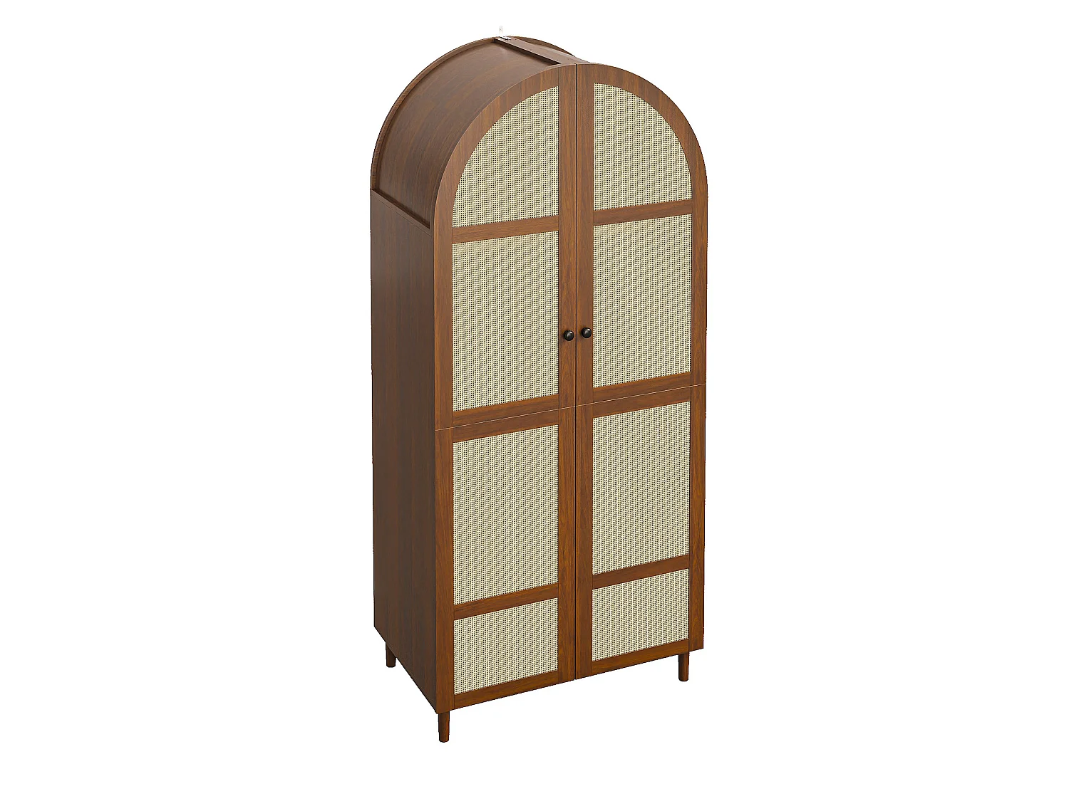 Kledingkast met 2 deuren, kledingstang en lade - Bruin 80 x 50 x 179 cm