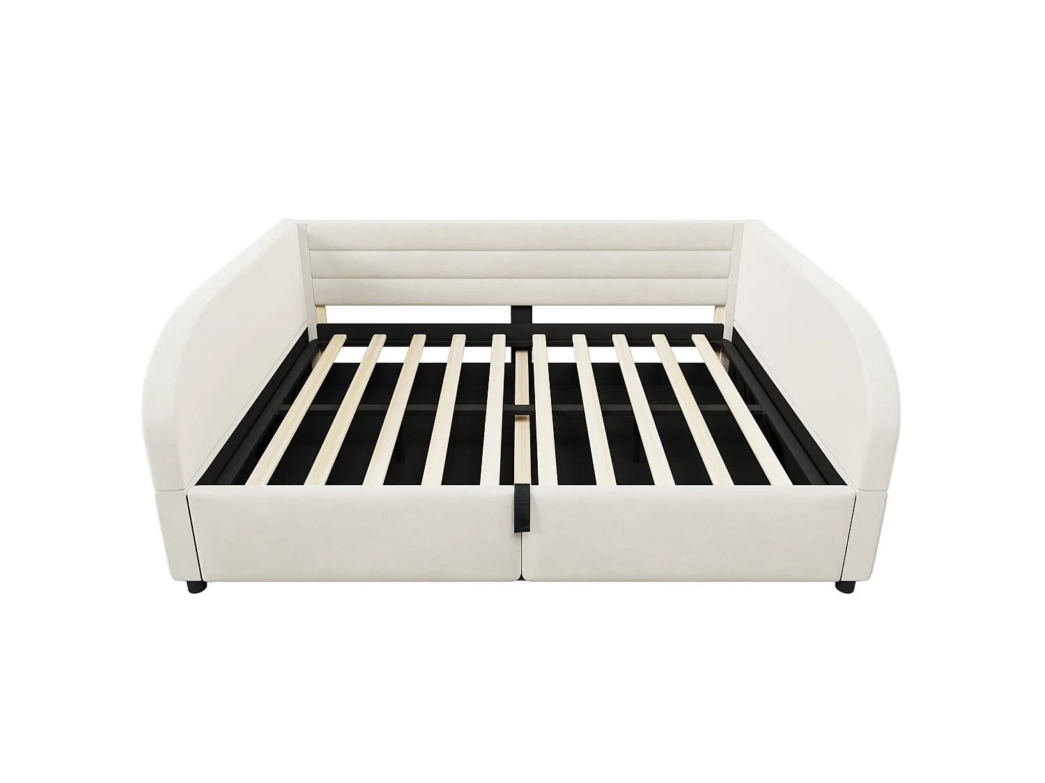 Letto contenitore per adulti 140x200 cm con illuminazione a LED - Beige