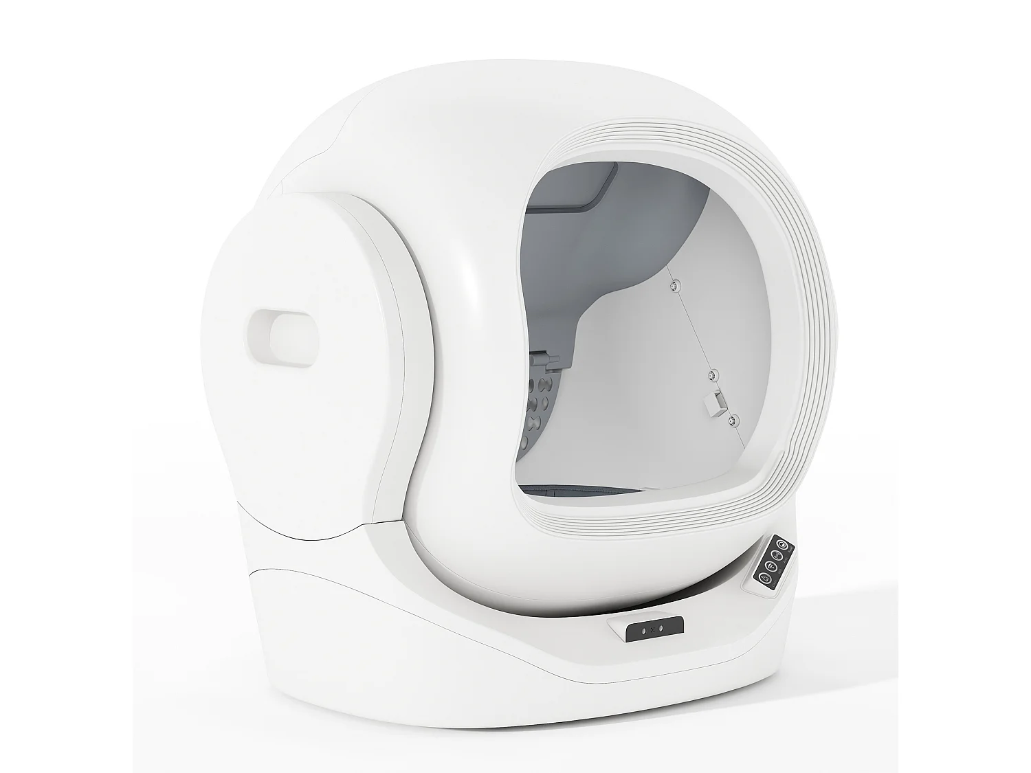 Arenero automático inteligente para gatos, 68 L - Blanco